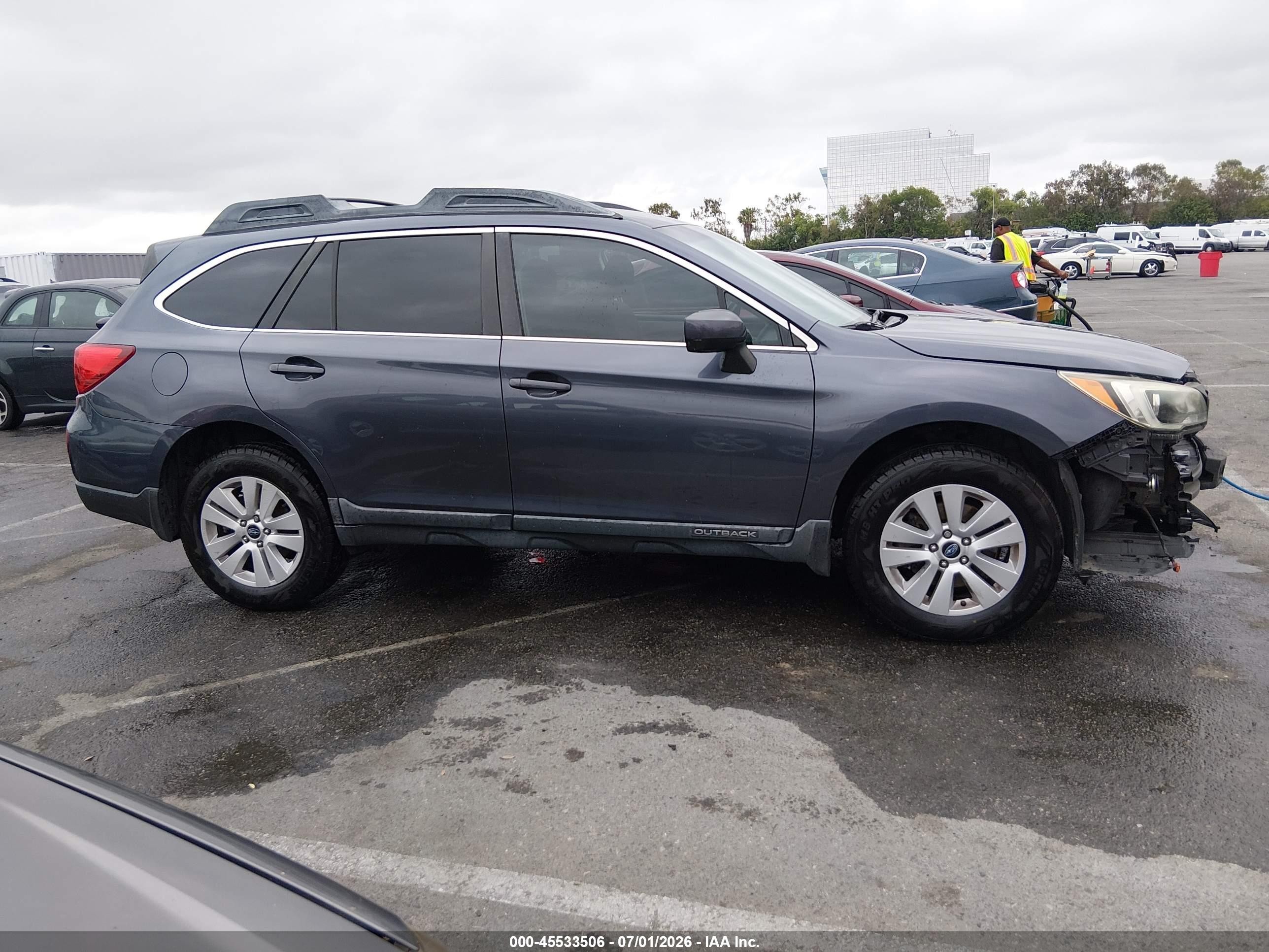 2015 Subaru Outback 2.5i Premium Gray vin: 4S4BSACC9F3202028