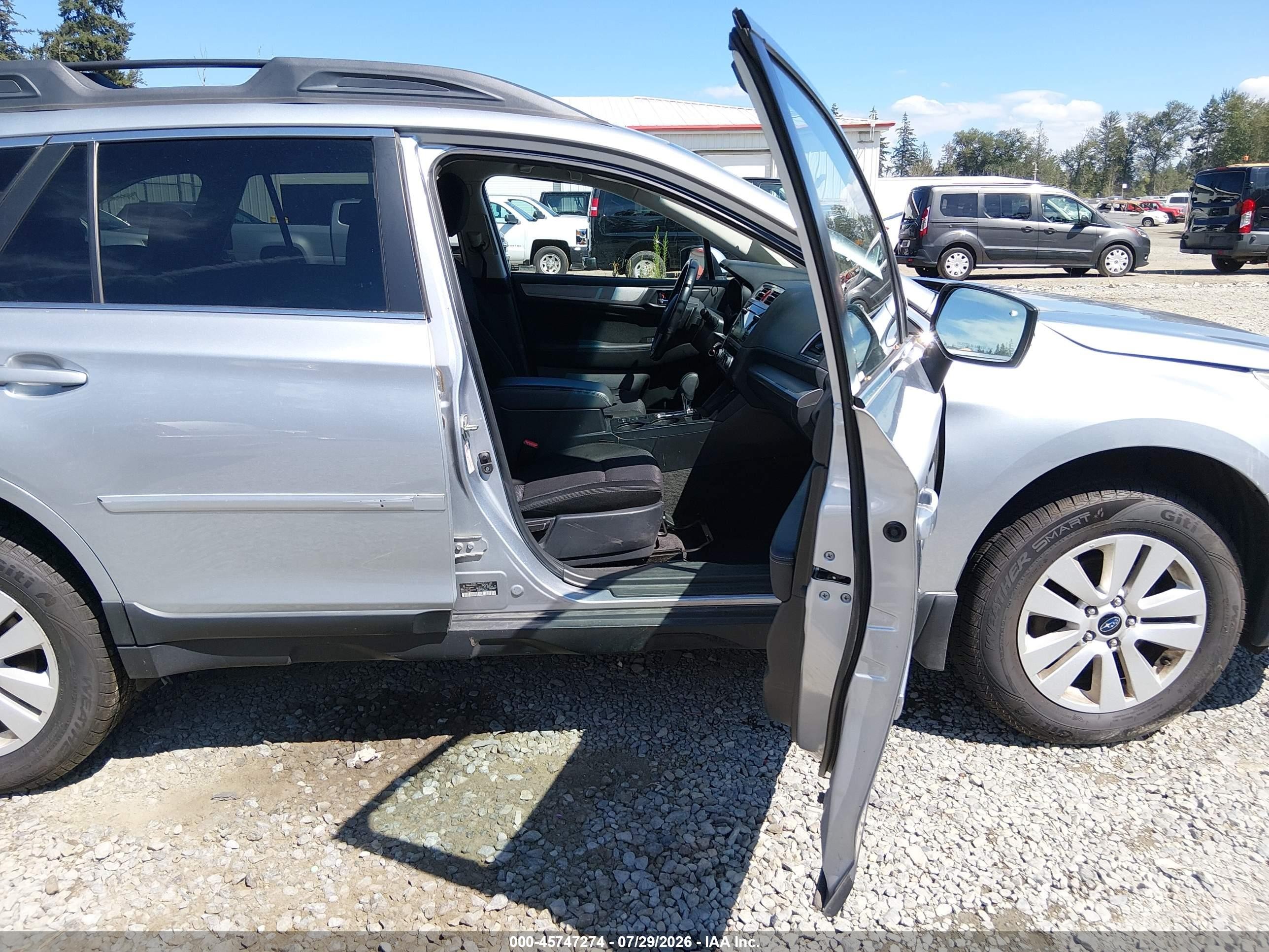 2015 Subaru Outback 2.5i Premium Light Blue vin: 4S4BSACC9F3249575