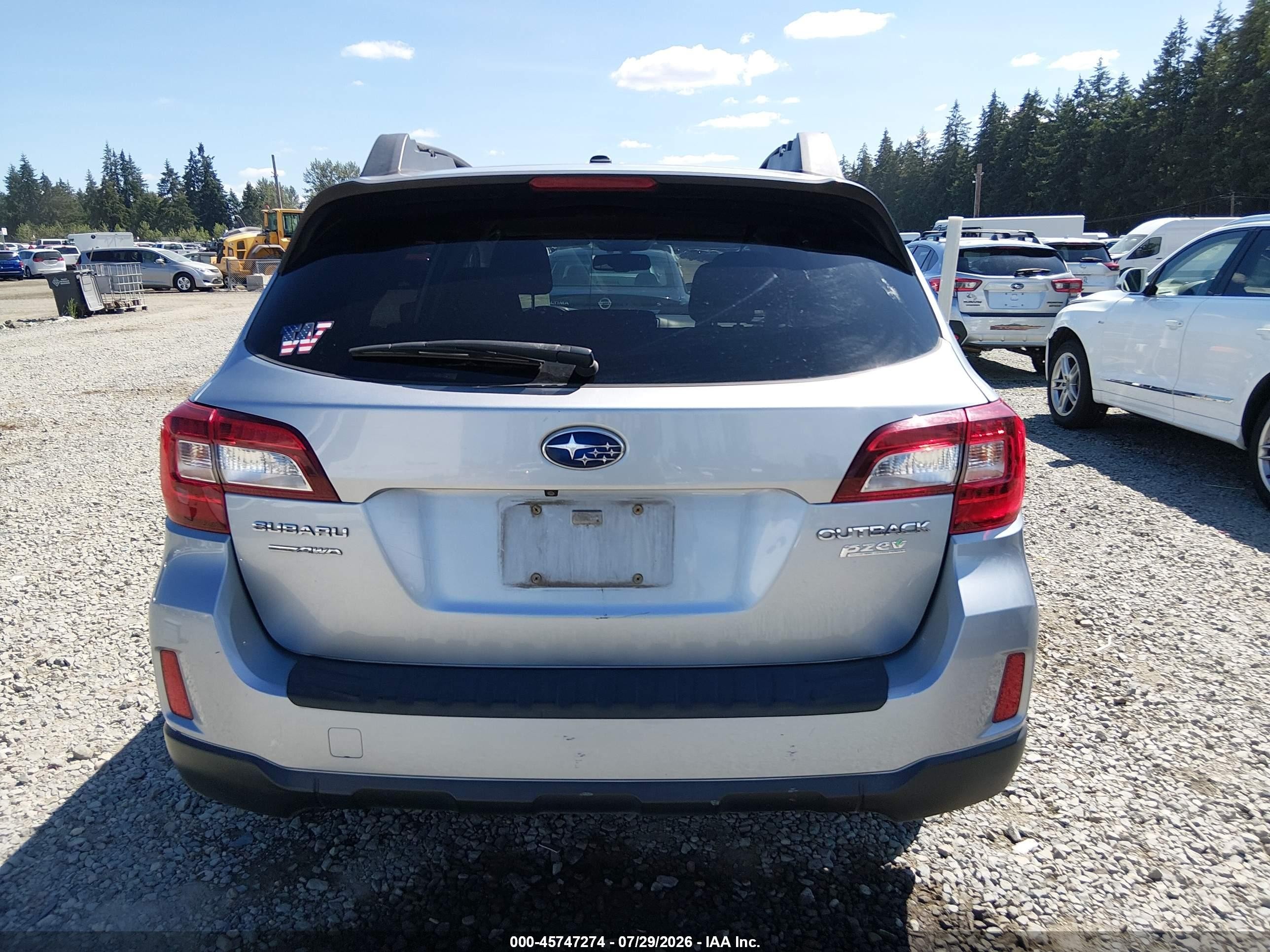 2015 Subaru Outback 2.5i Premium Light Blue vin: 4S4BSACC9F3249575