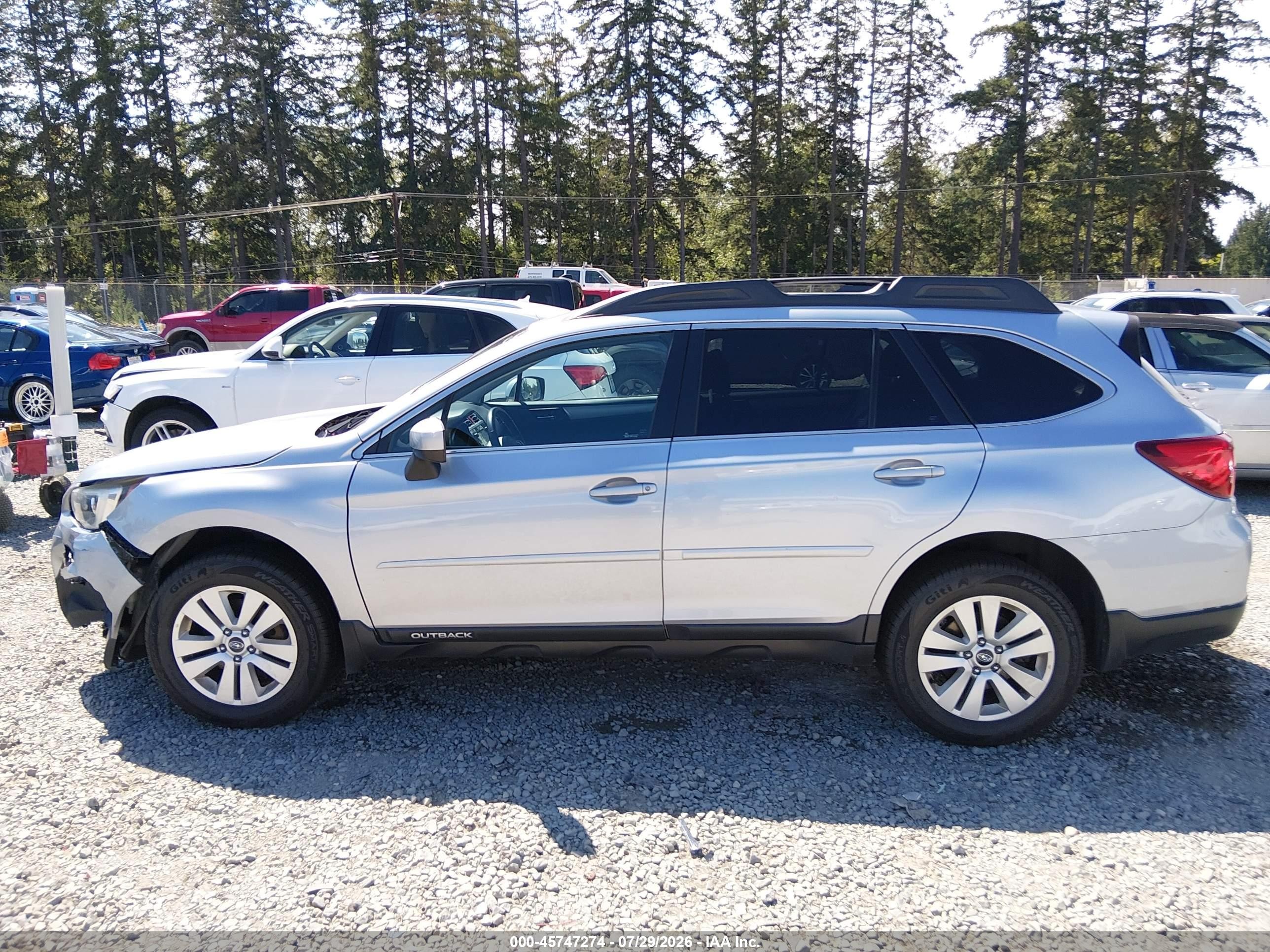 2015 Subaru Outback 2.5i Premium Light Blue vin: 4S4BSACC9F3249575