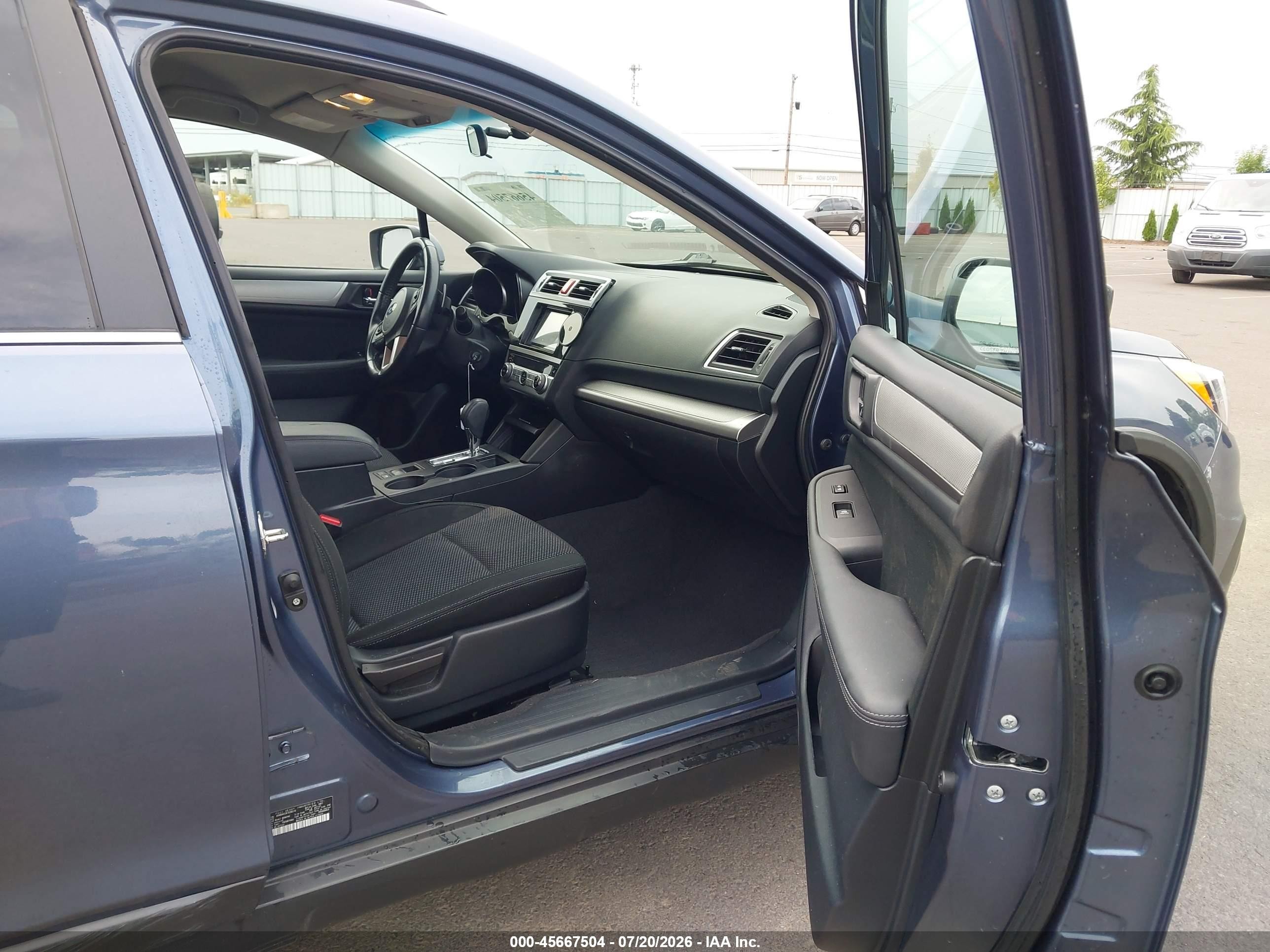 2015 Subaru Outback 2.5i Premium Blue vin: 4S4BSACC9F3296315