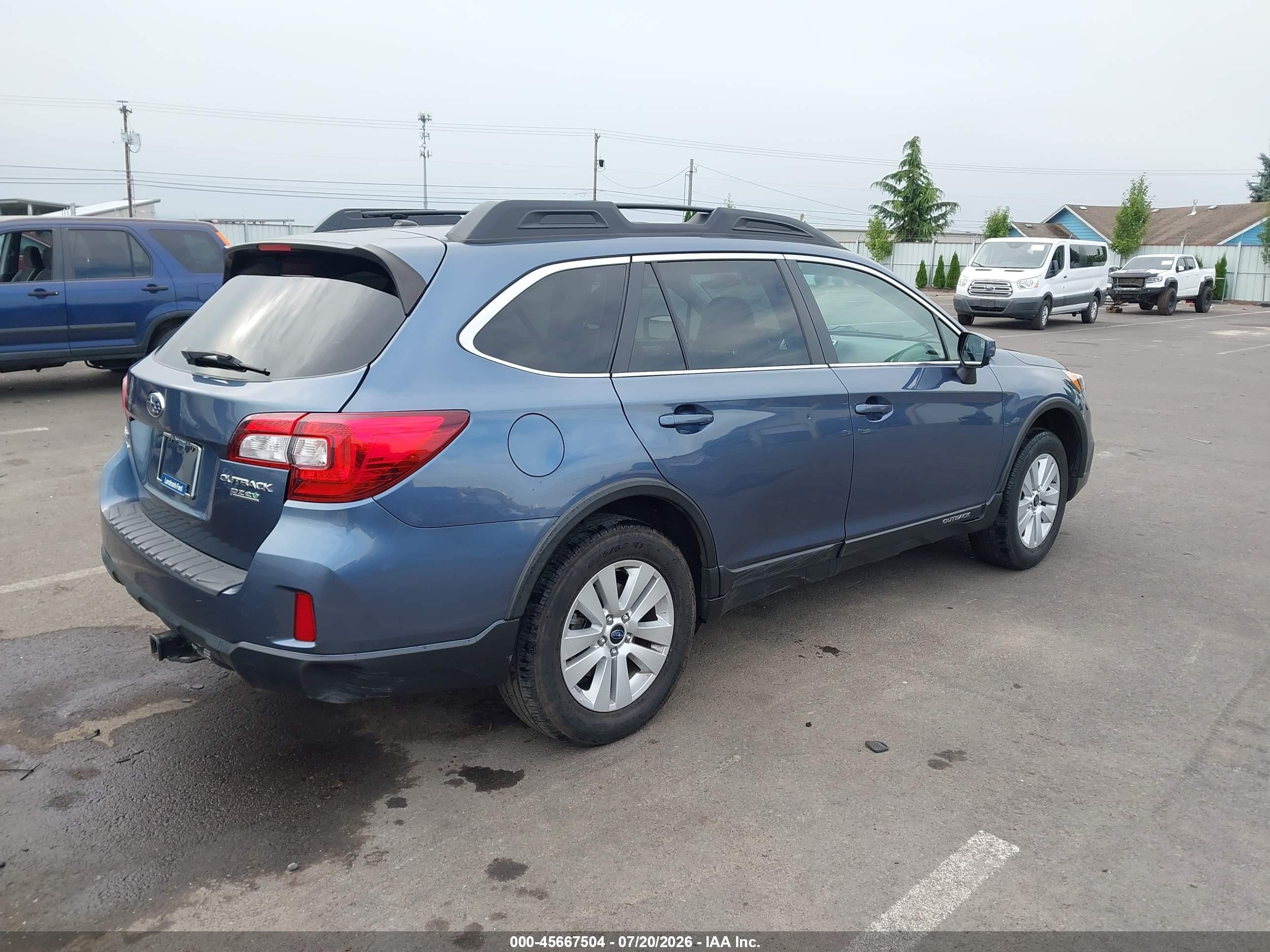2015 Subaru Outback 2.5i Premium Blue vin: 4S4BSACC9F3296315