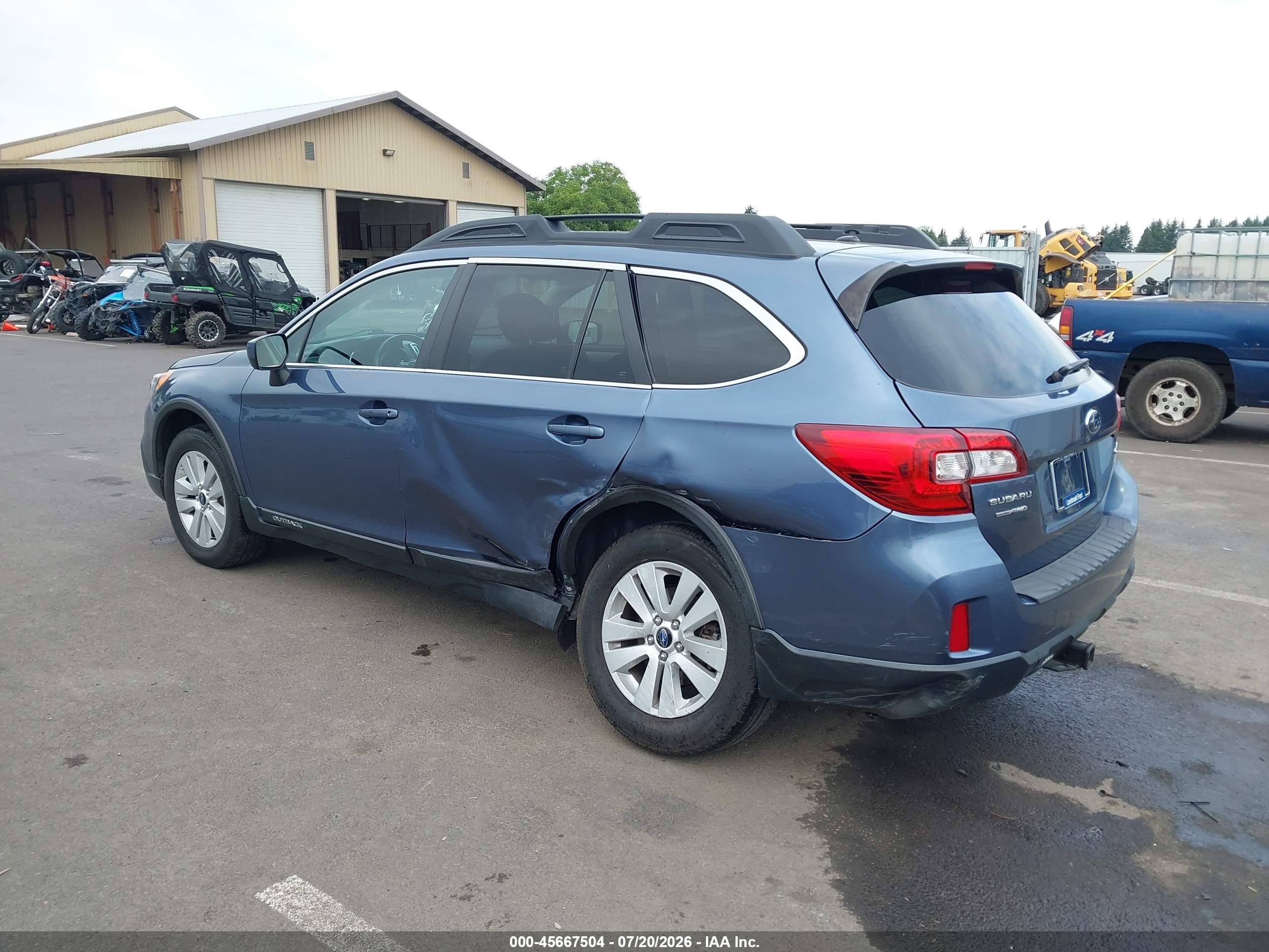 2015 Subaru Outback 2.5i Premium Blue vin: 4S4BSACC9F3296315