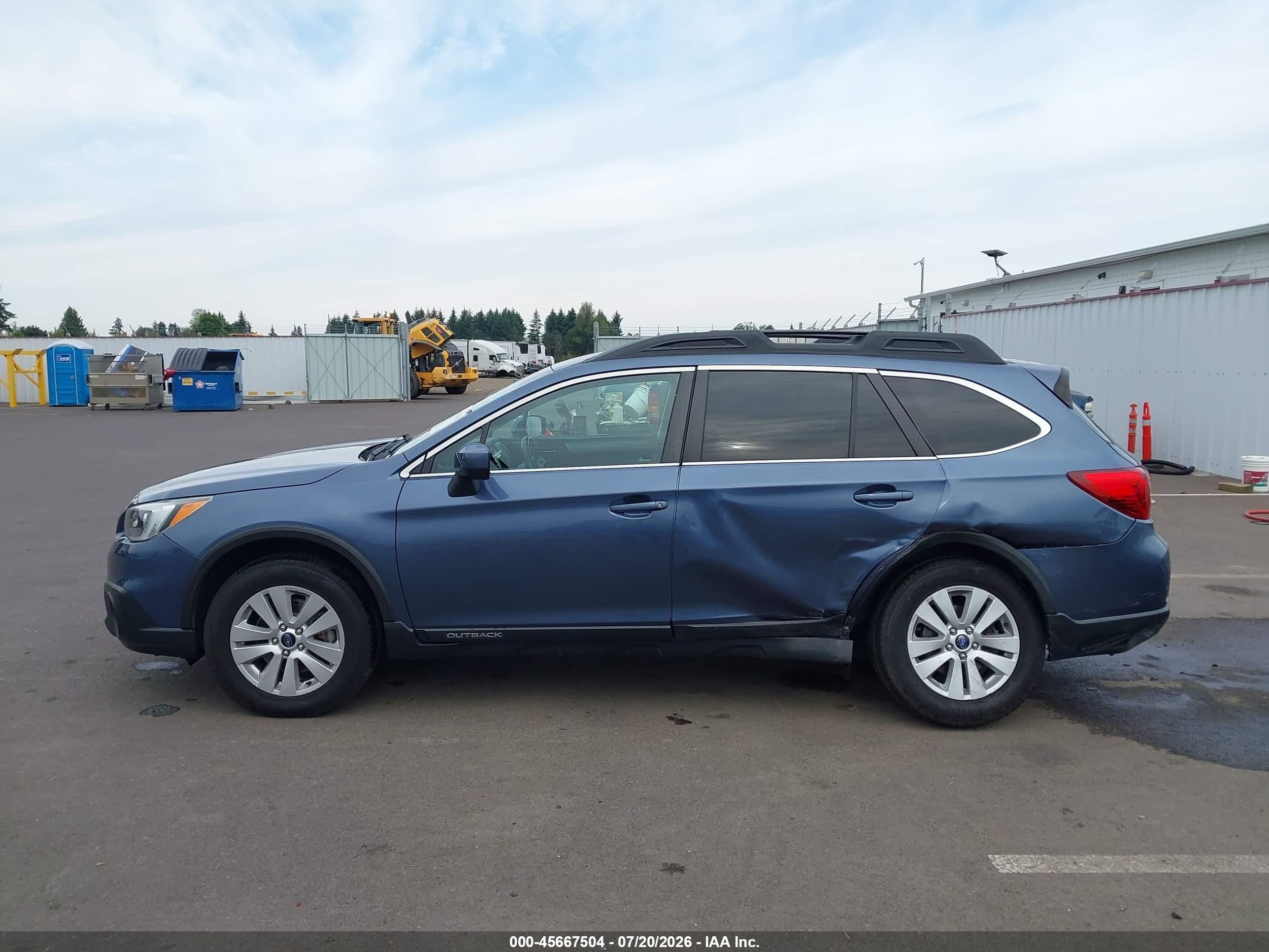 2015 Subaru Outback 2.5i Premium Blue vin: 4S4BSACC9F3296315