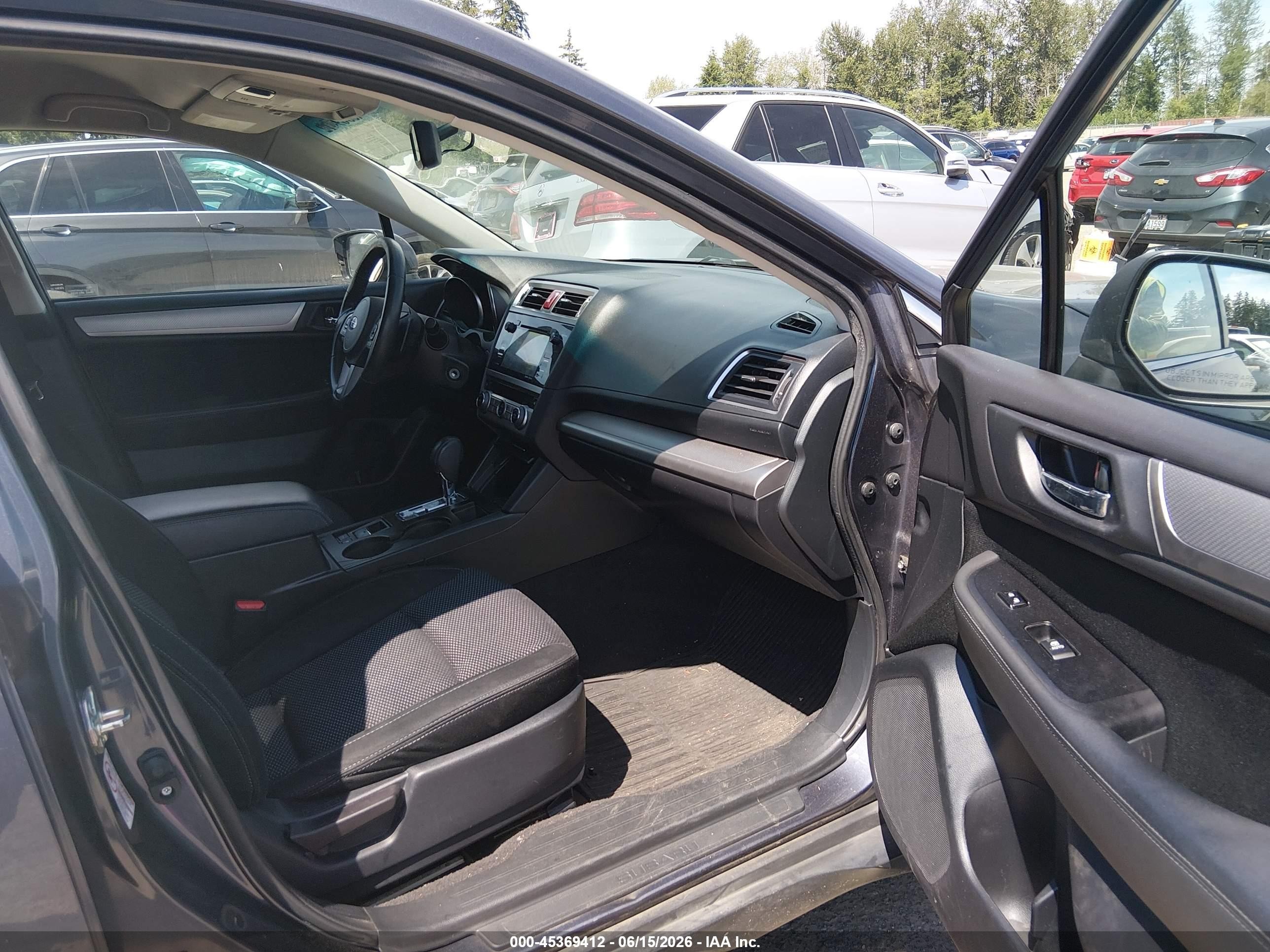 2015 Subaru Outback 2.5i Premium Gray vin: 4S4BSACC9F3334237