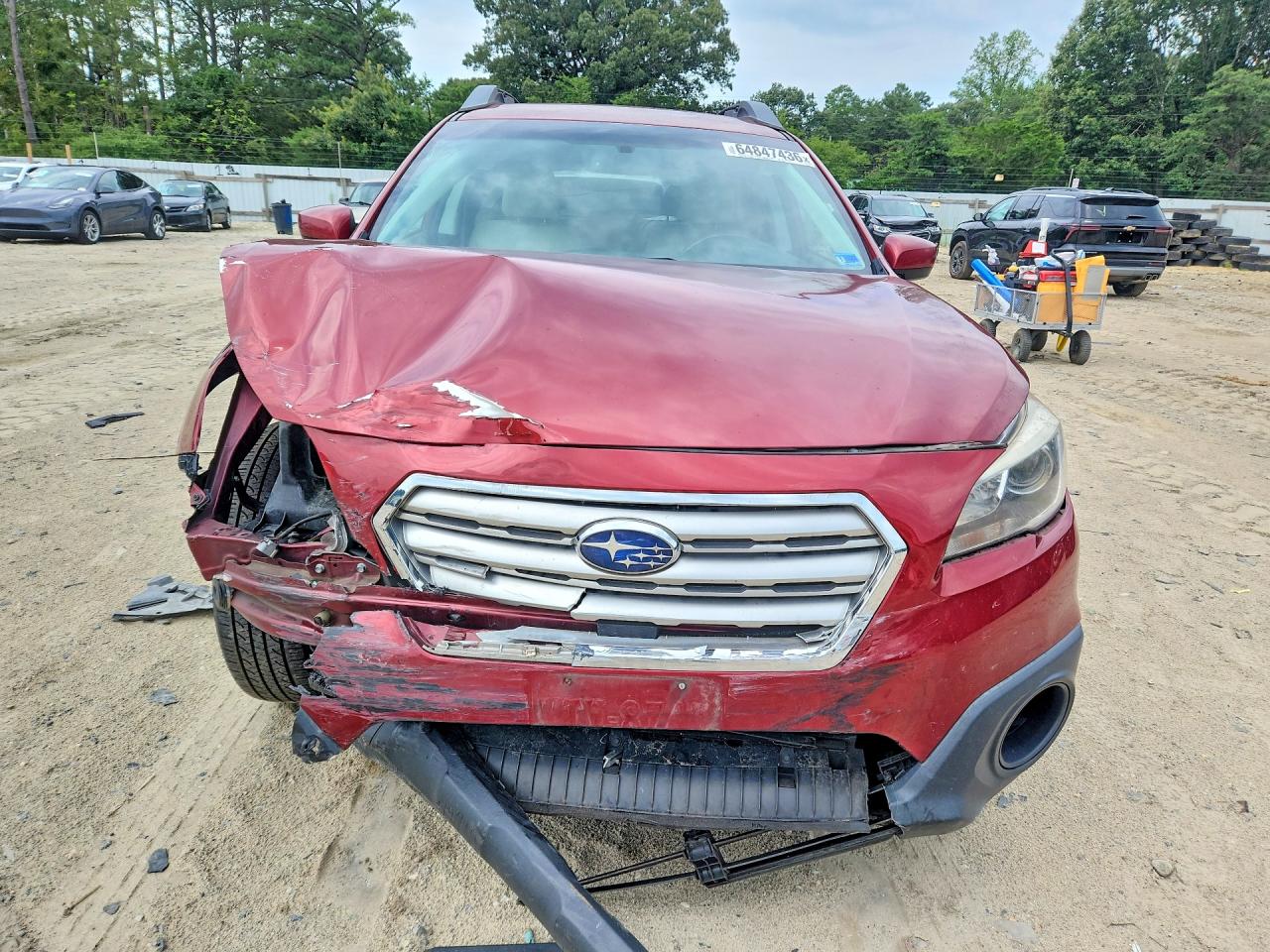 2017 Subaru Outback 2.5i Premium Red vin: 4S4BSACCXH3362986