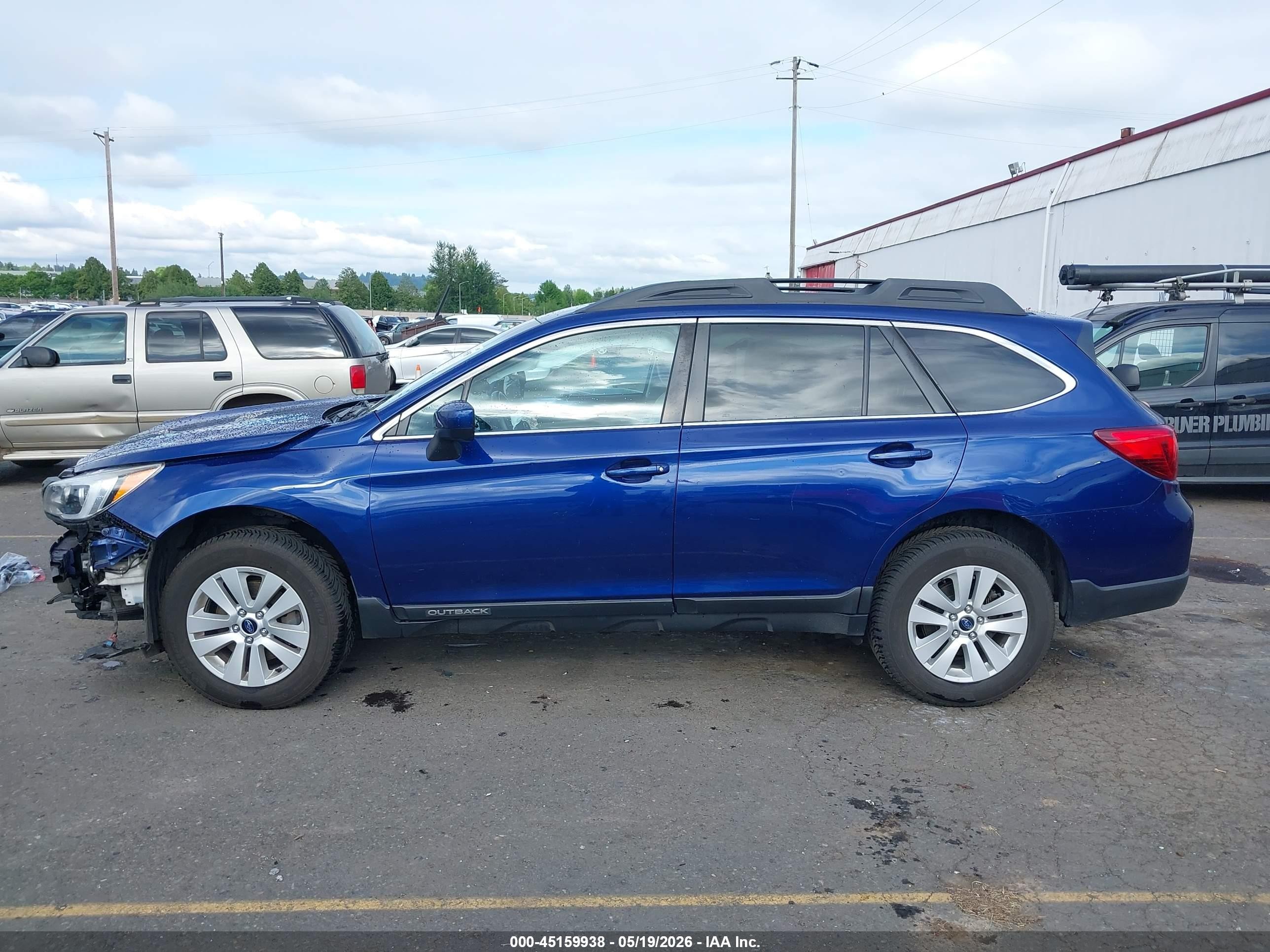 2017 Subaru Outback 2.5i Premium Синий vin: 4S4BSACCXH3436116