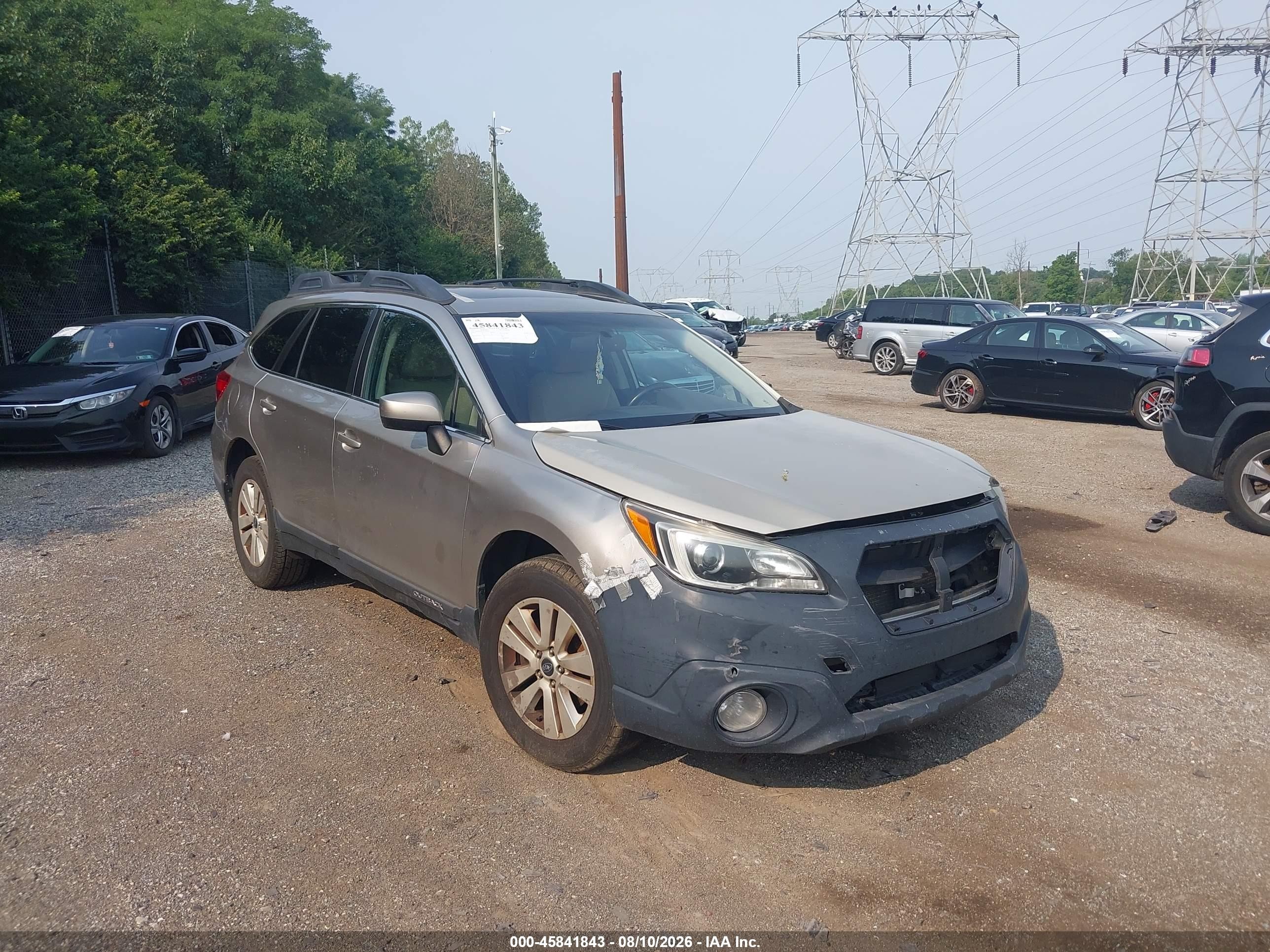 2015 Subaru Outback 2.5i Premium Gold vin: 4S4BSADC2F3242644