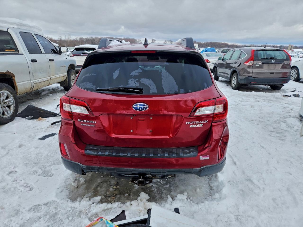 2017 Subaru Outback 2.5i Premium Red vin: 4S4BSADC2H3345310