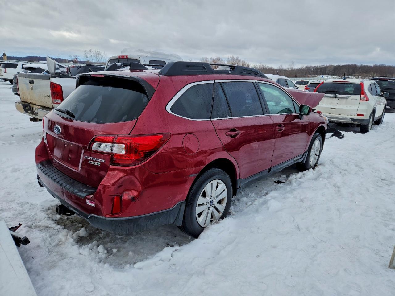 2017 Subaru Outback 2.5i Premium Red vin: 4S4BSADC2H3345310