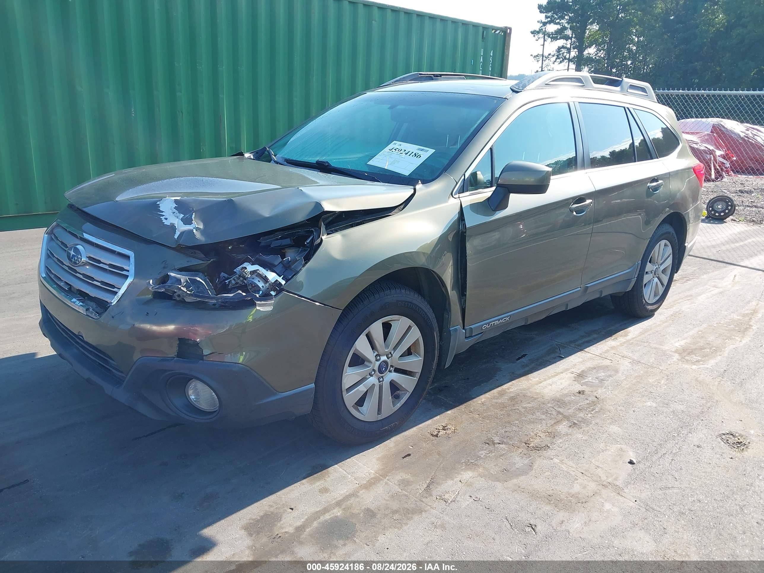 2015 Subaru Outback 2.5i Premium Gray vin: 4S4BSADC5F3260202