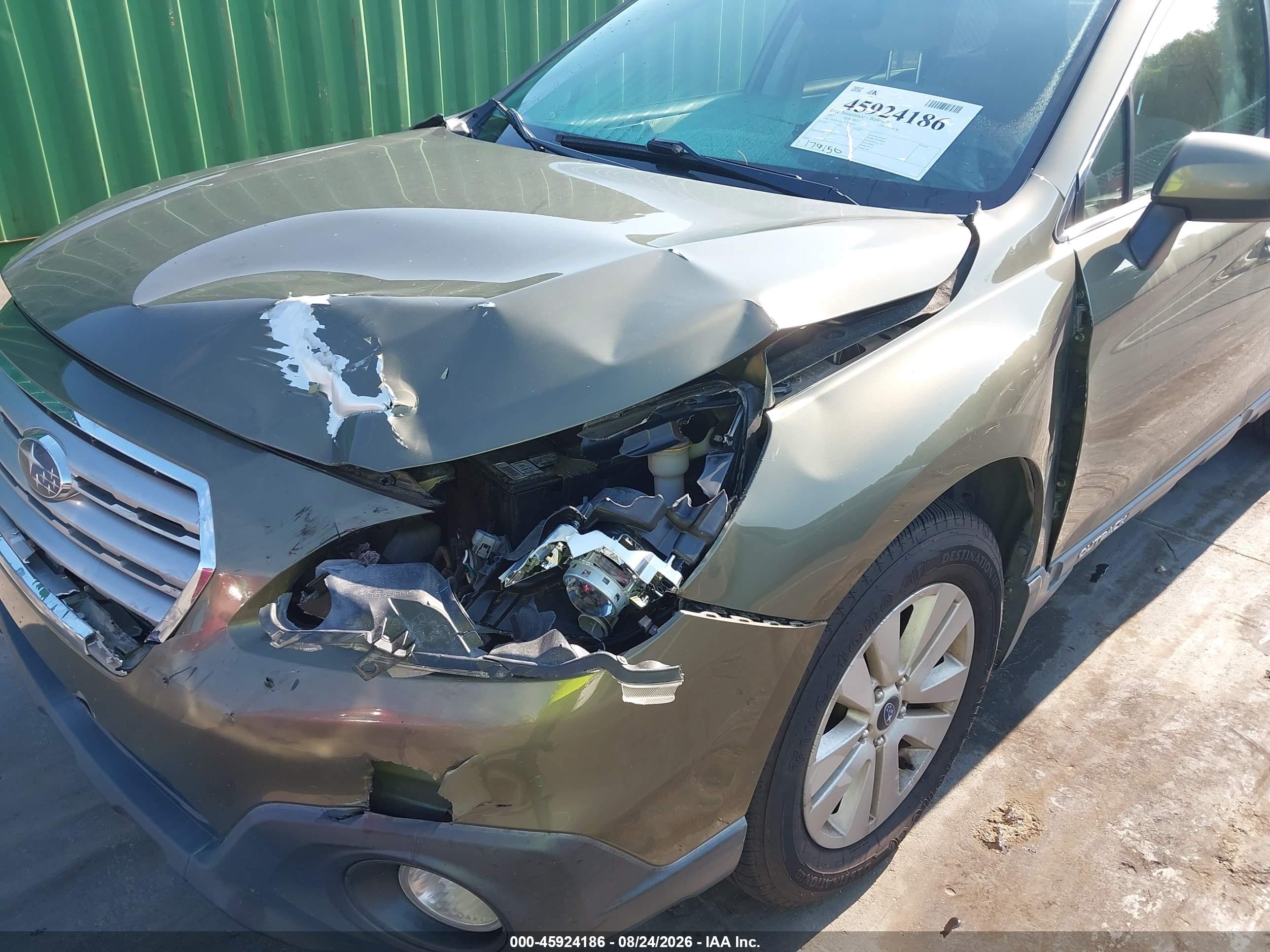 2015 Subaru Outback 2.5i Premium Gray vin: 4S4BSADC5F3260202