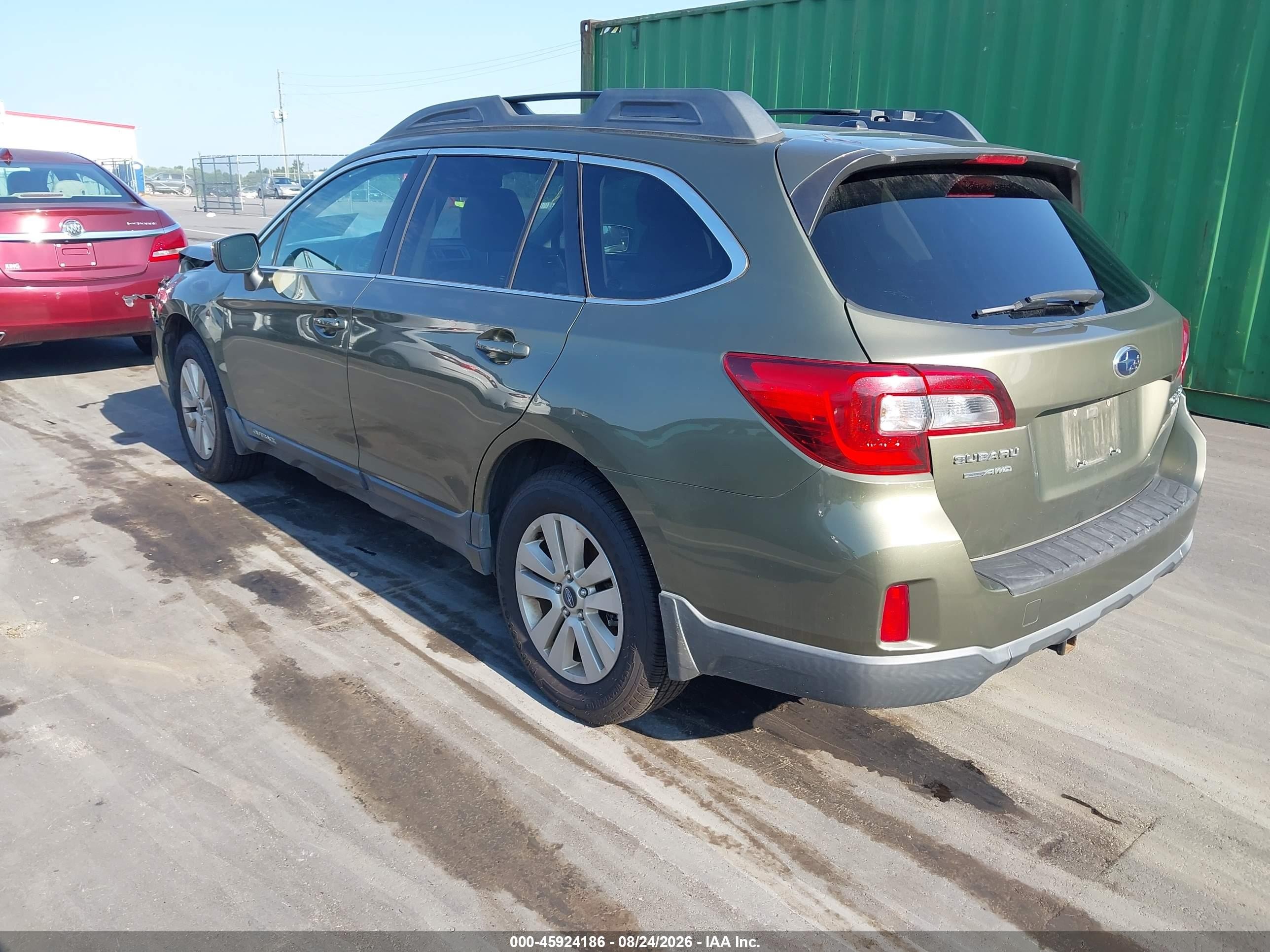 2015 Subaru Outback 2.5i Premium Gray vin: 4S4BSADC5F3260202