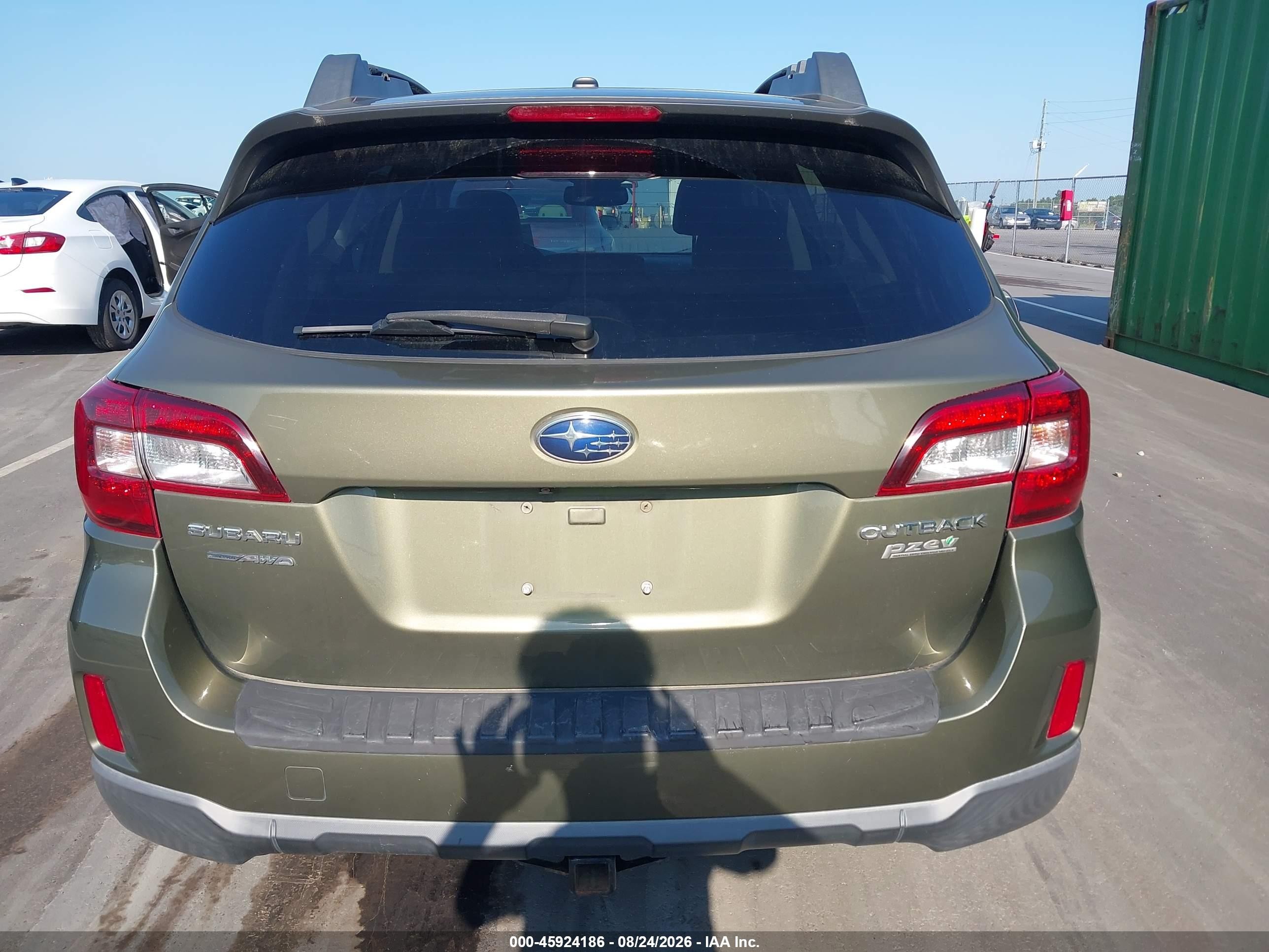 2015 Subaru Outback 2.5i Premium Gray vin: 4S4BSADC5F3260202