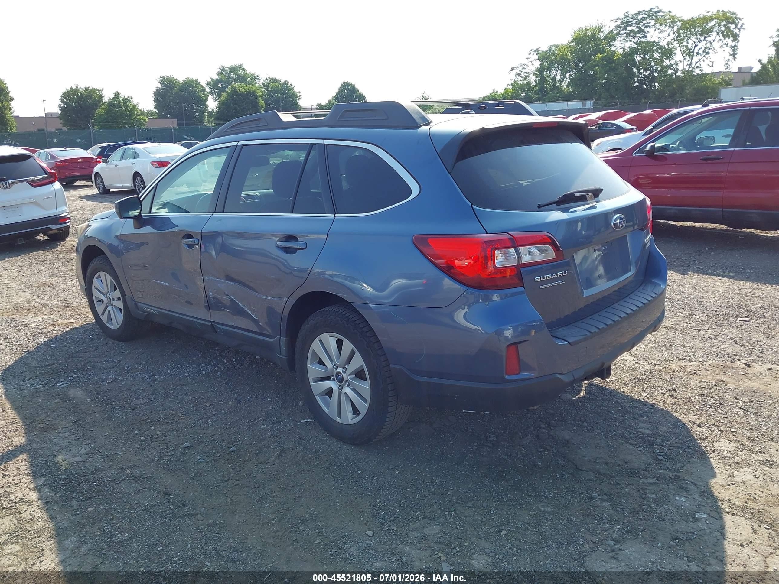 2015 Subaru Outback 2.5i Premium Blue vin: 4S4BSADC6F3272536