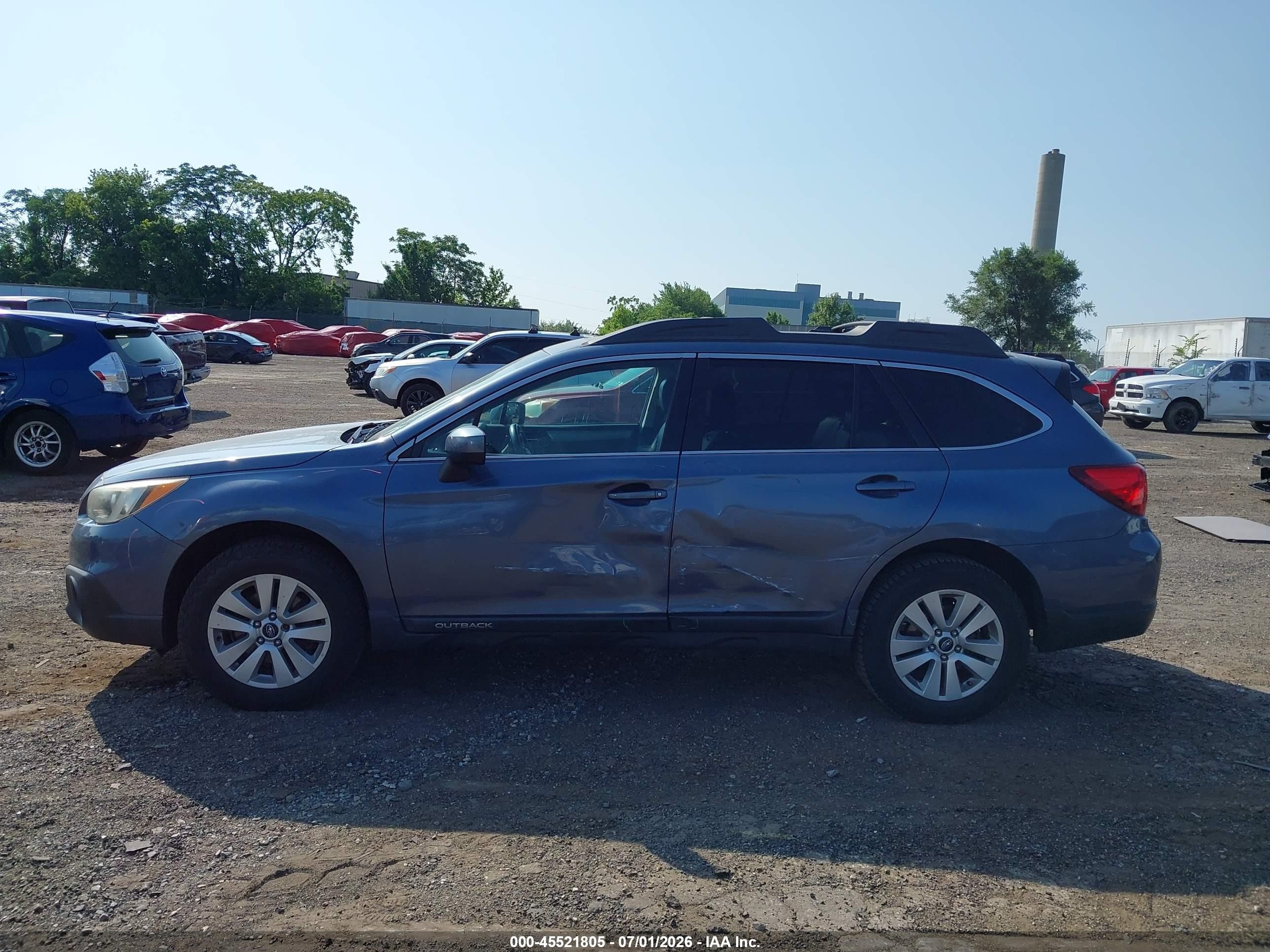 2015 Subaru Outback 2.5i Premium Blue vin: 4S4BSADC6F3272536