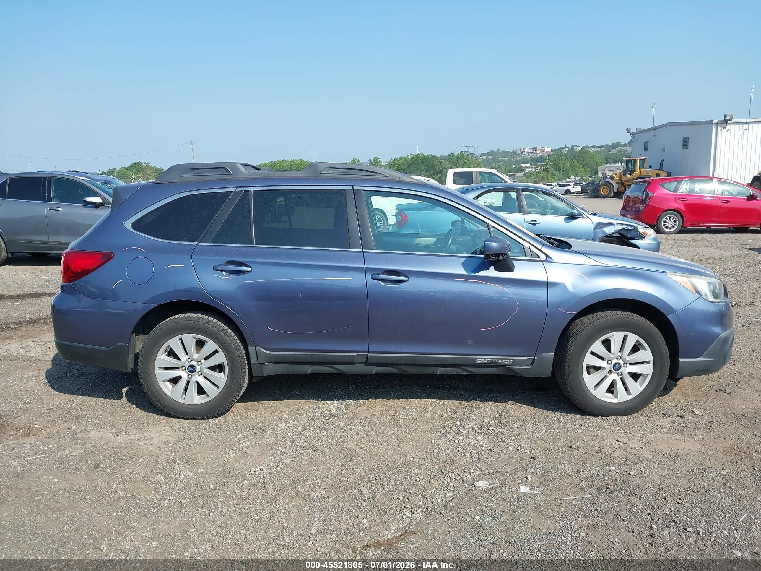 2015 Subaru Outback 2.5i Premium Blue vin: 4S4BSADC6F3272536