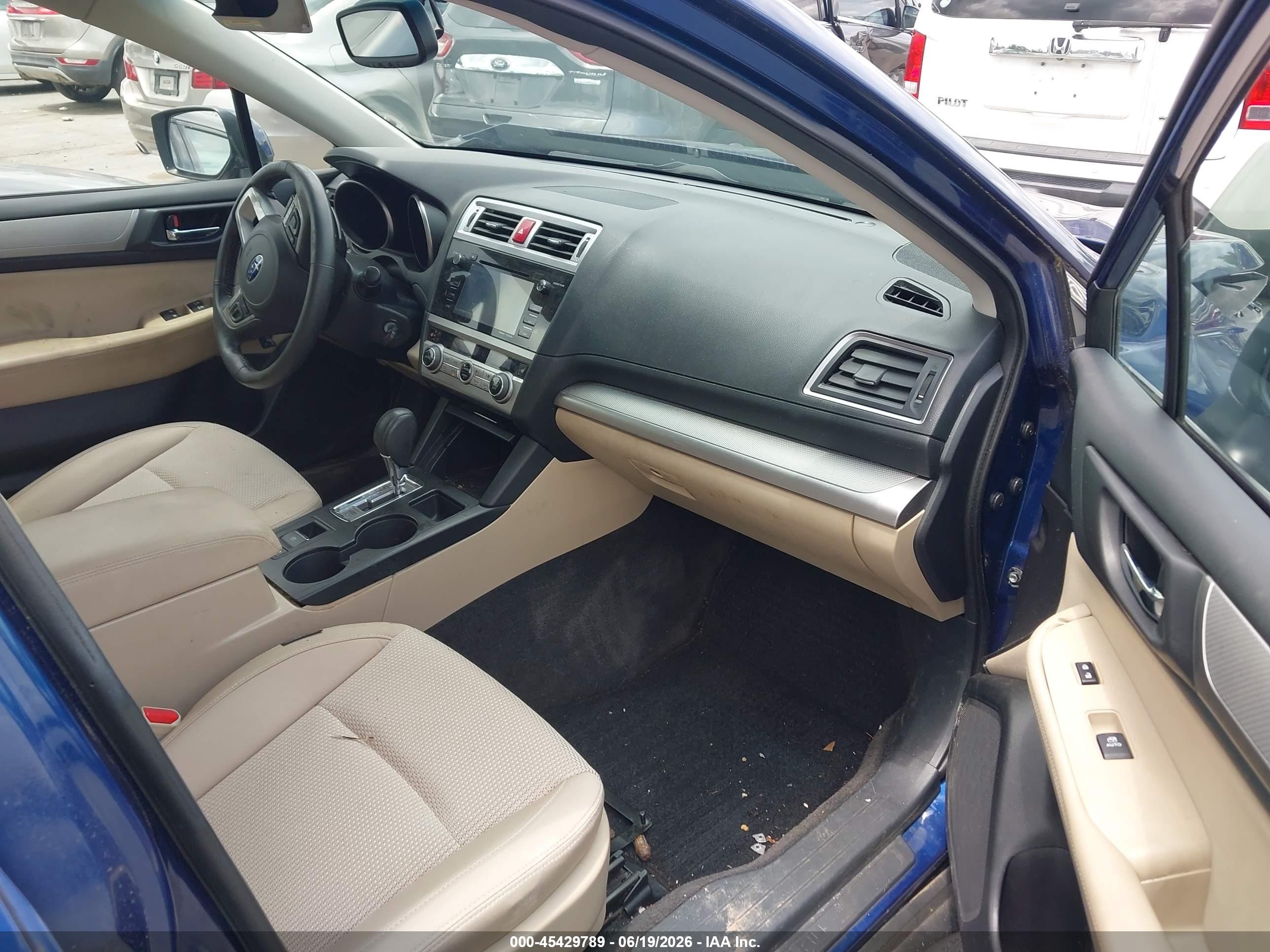 2015 Subaru Outback 2.5i Premium Синий vin: 4S4BSADC7F3228769