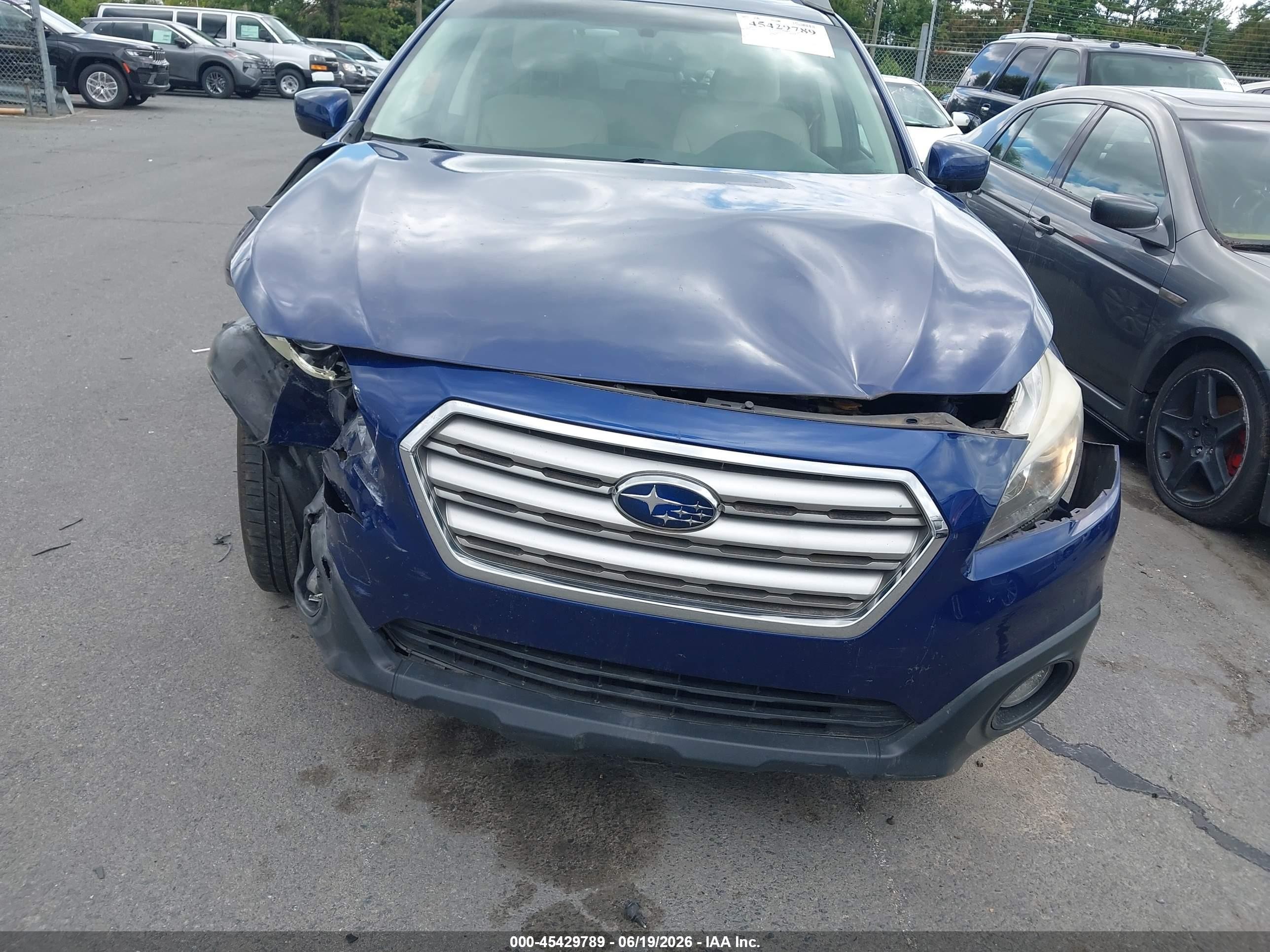 2015 Subaru Outback 2.5i Premium Синий vin: 4S4BSADC7F3228769