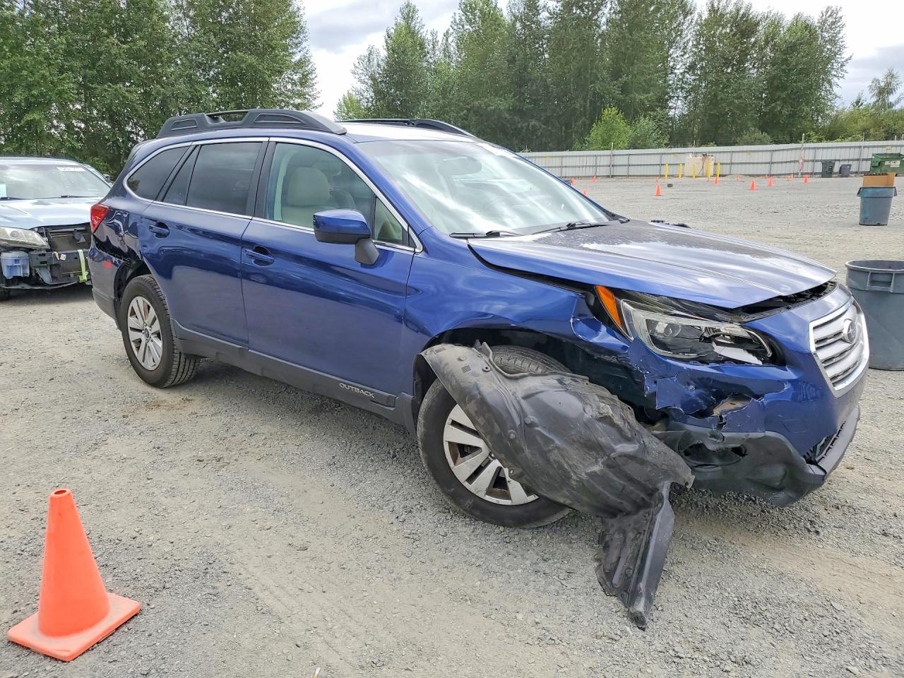 2015 Subaru Outback 2.5i Premium Blue vin: 4S4BSADC7F3237178