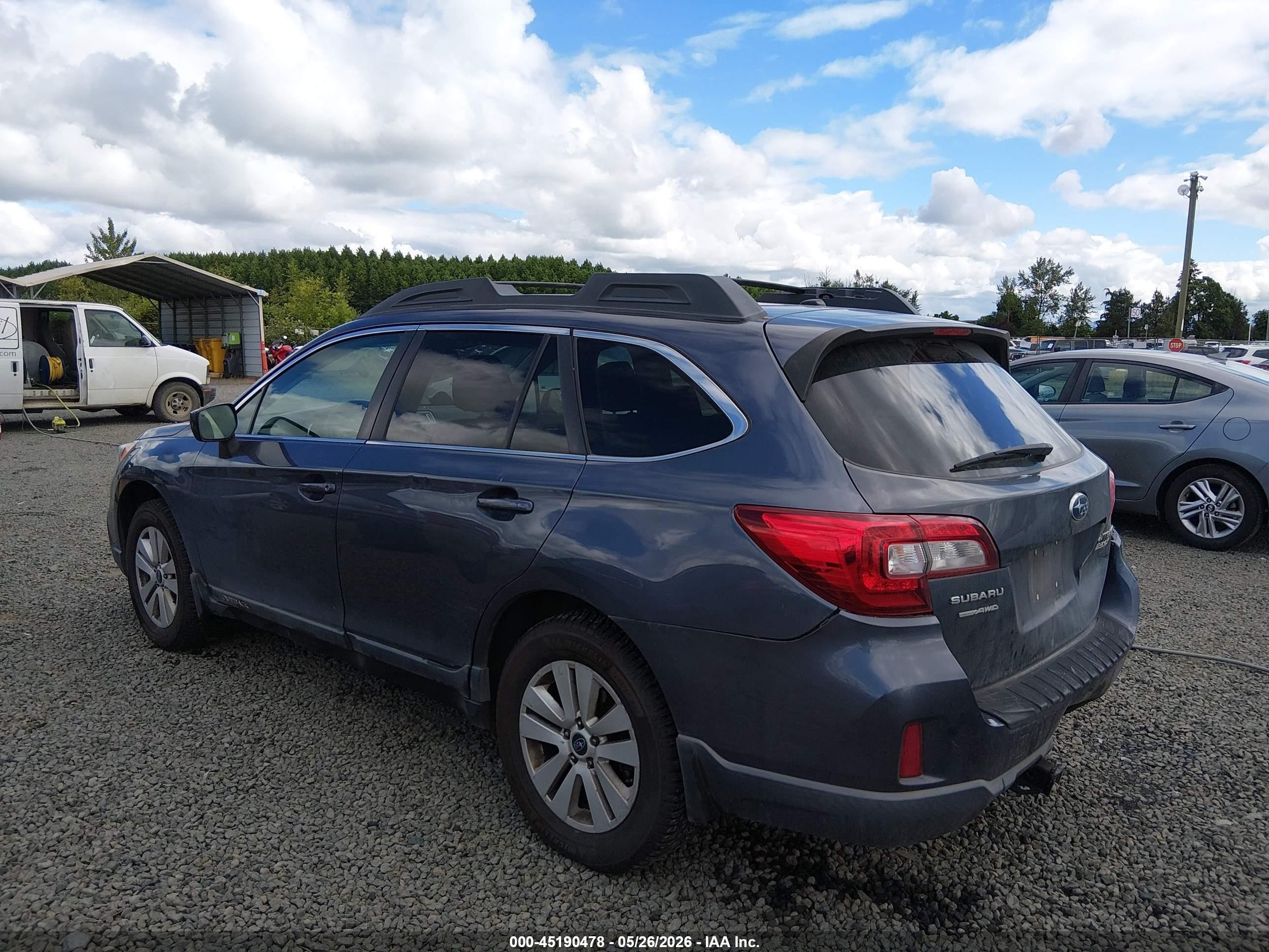 2015 Subaru Outback 2.5i Premium Blue vin: 4S4BSADCXF3258039