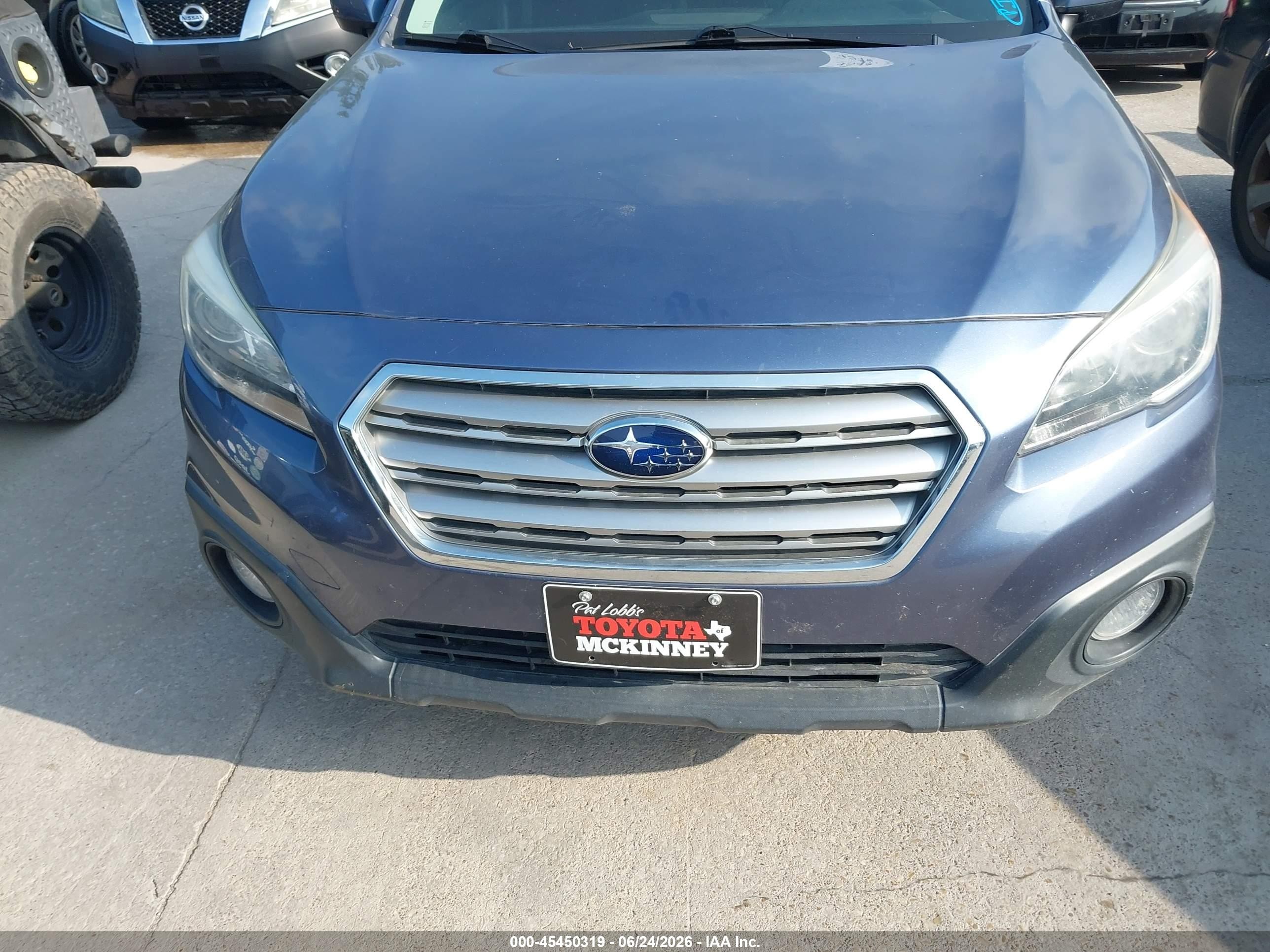 2015 Subaru Outback 2.5i Premium Blue vin: 4S4BSAEC3F3224619