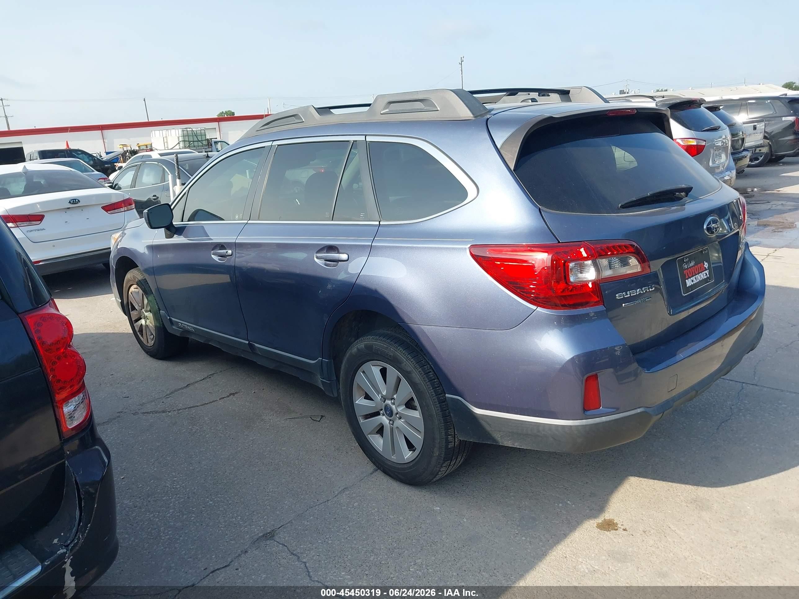 2015 Subaru Outback 2.5i Premium Blue vin: 4S4BSAEC3F3224619