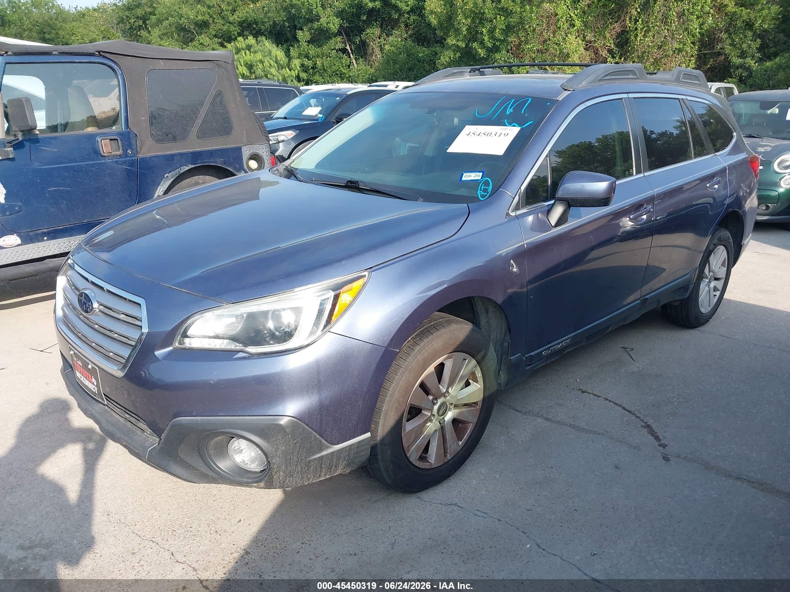 2015 Subaru Outback 2.5i Premium Blue vin: 4S4BSAEC3F3224619