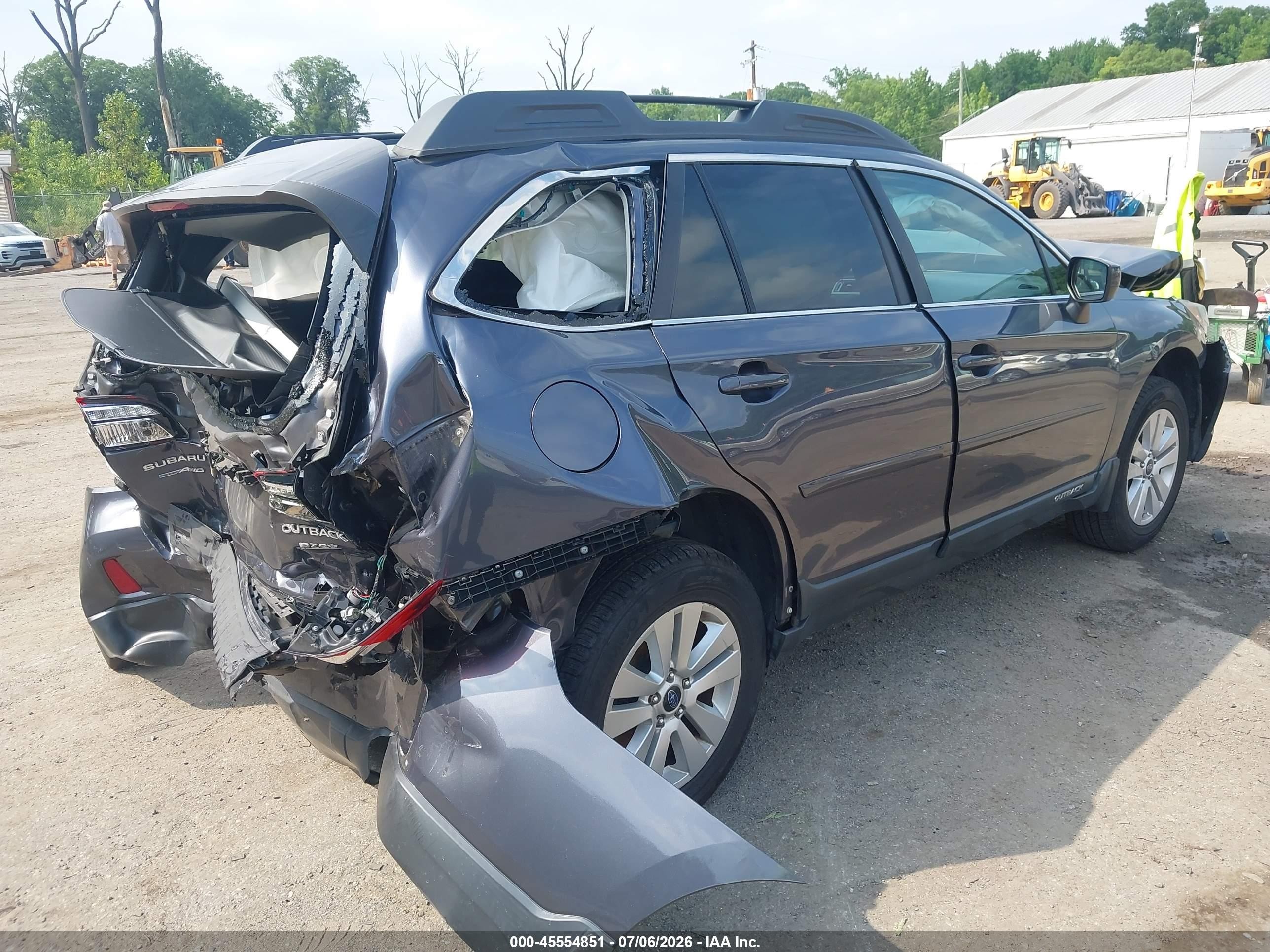 2015 Subaru Outback 2.5i Premium Gray vin: 4S4BSAEC8F3322562