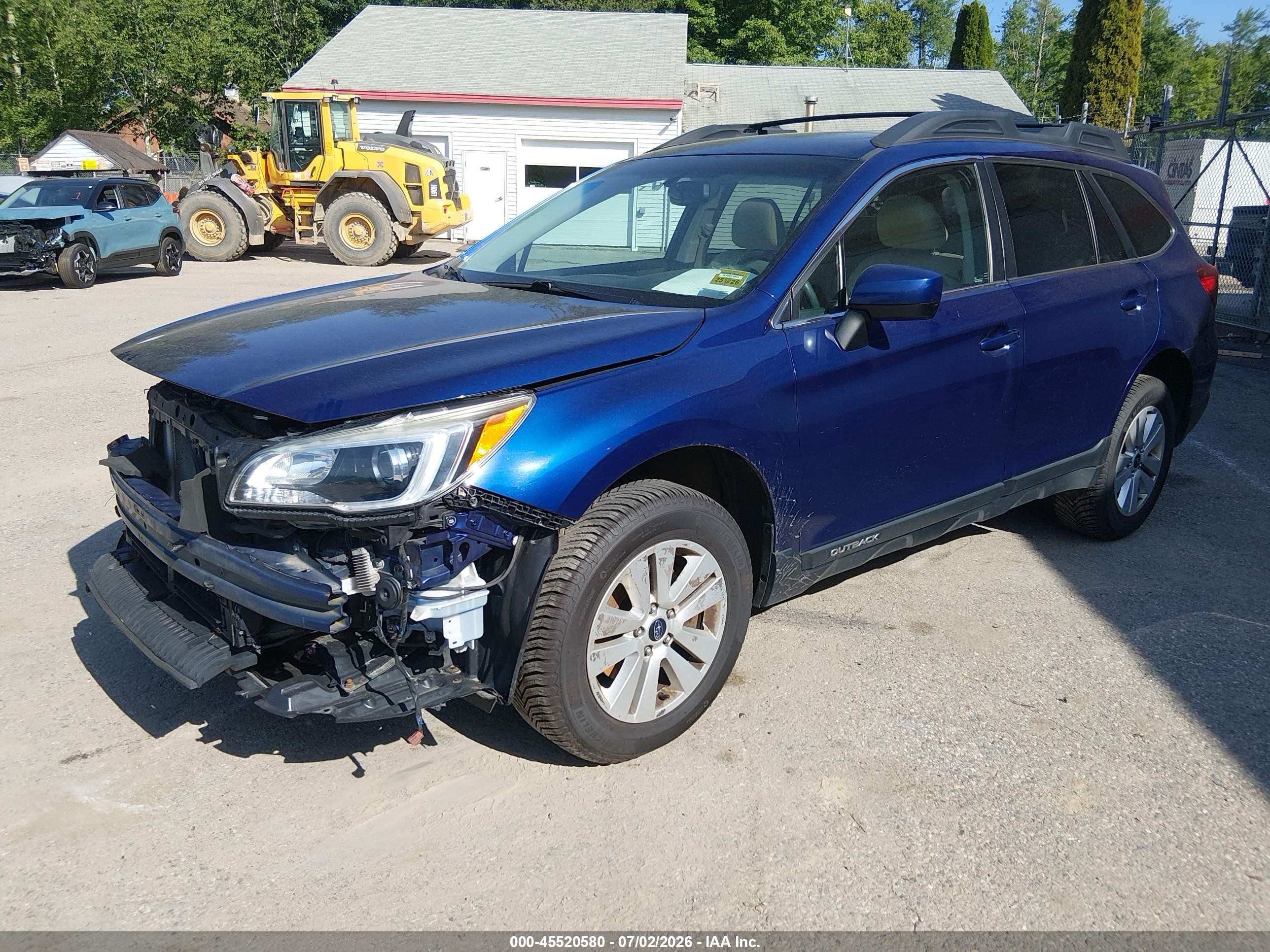 2015 Subaru Outback 2.5i Premium Blue vin: 4S4BSAEC9F3278720