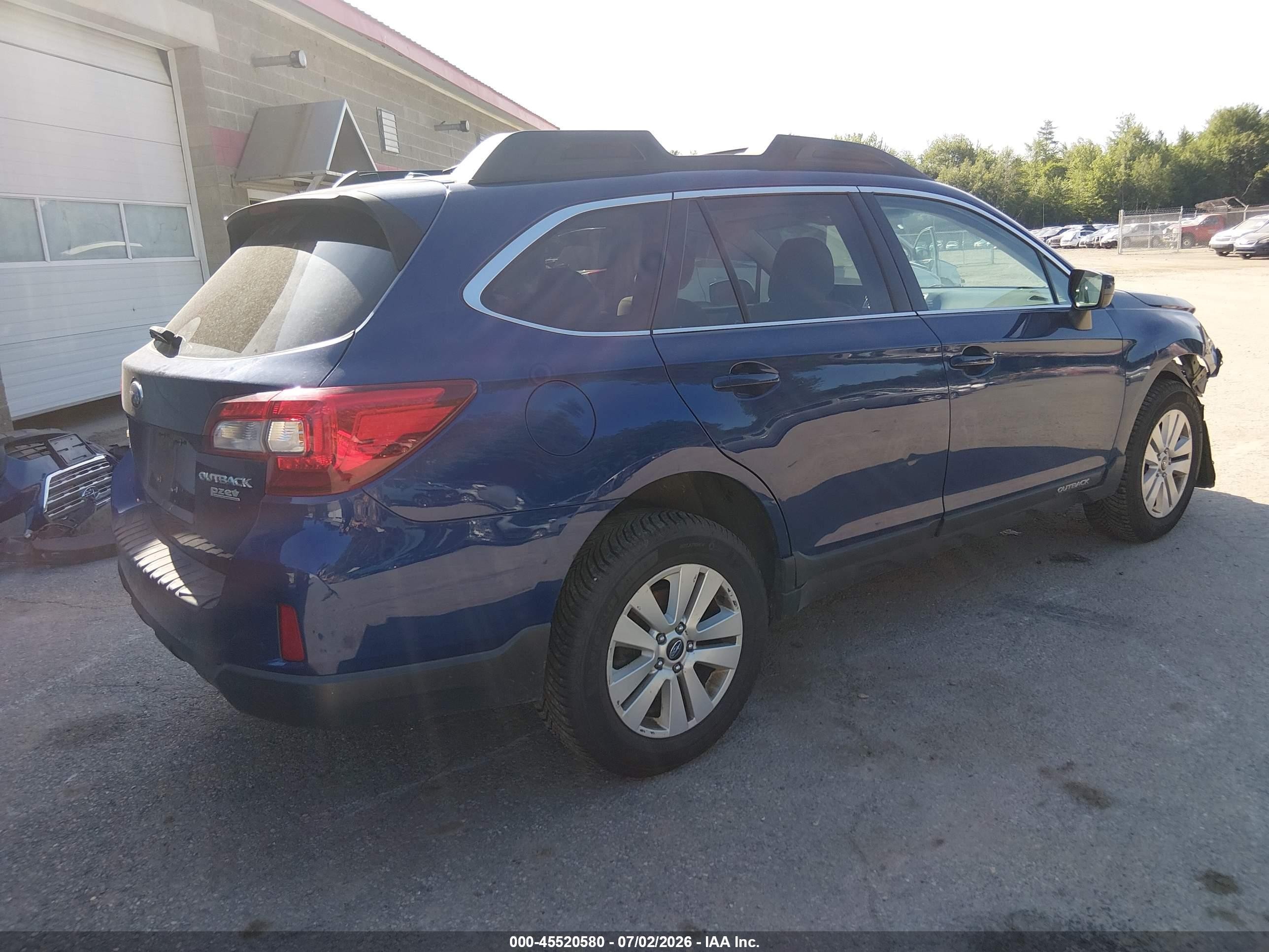 2015 Subaru Outback 2.5i Premium Blue vin: 4S4BSAEC9F3278720