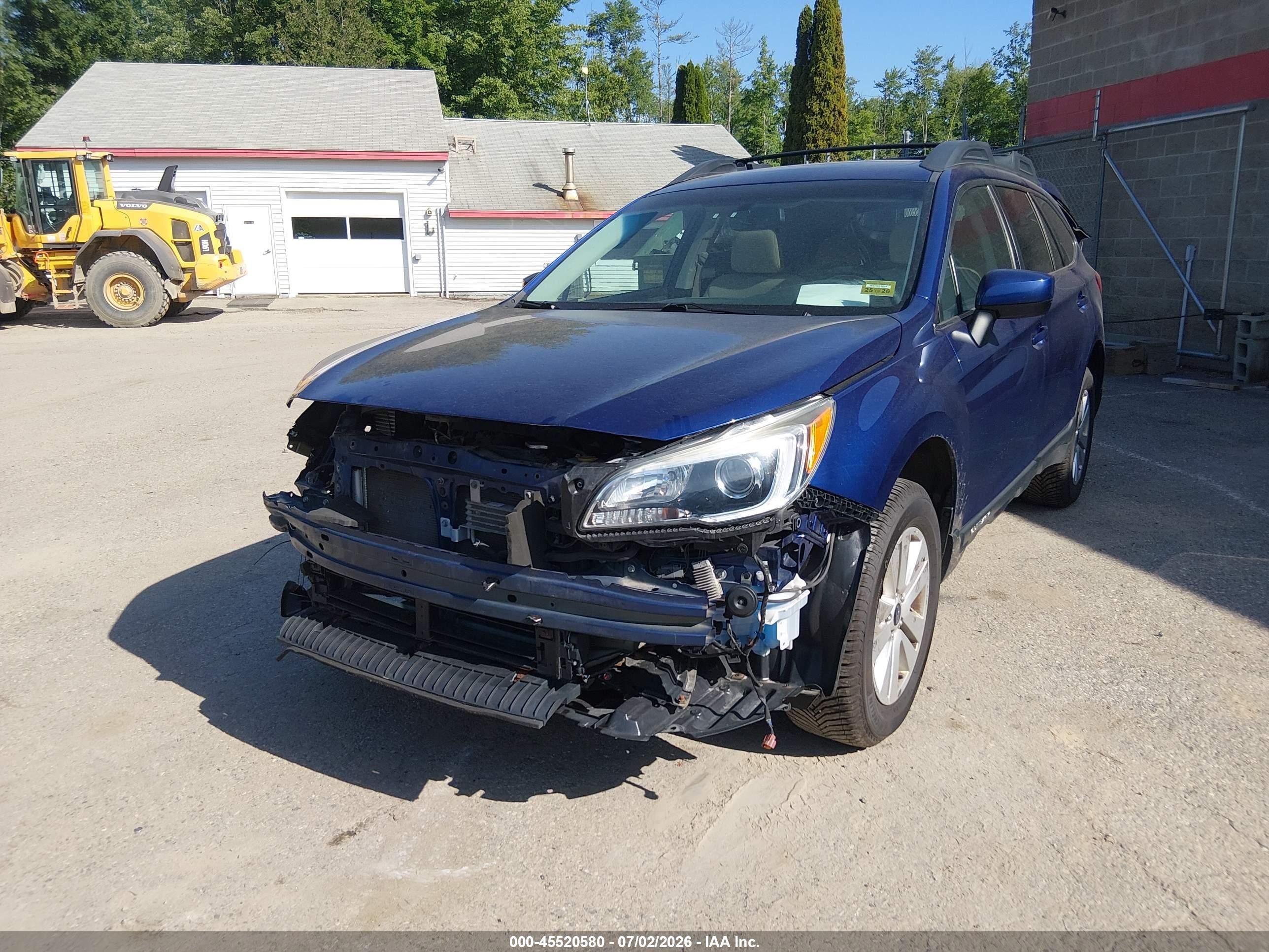 2015 Subaru Outback 2.5i Premium Blue vin: 4S4BSAEC9F3278720