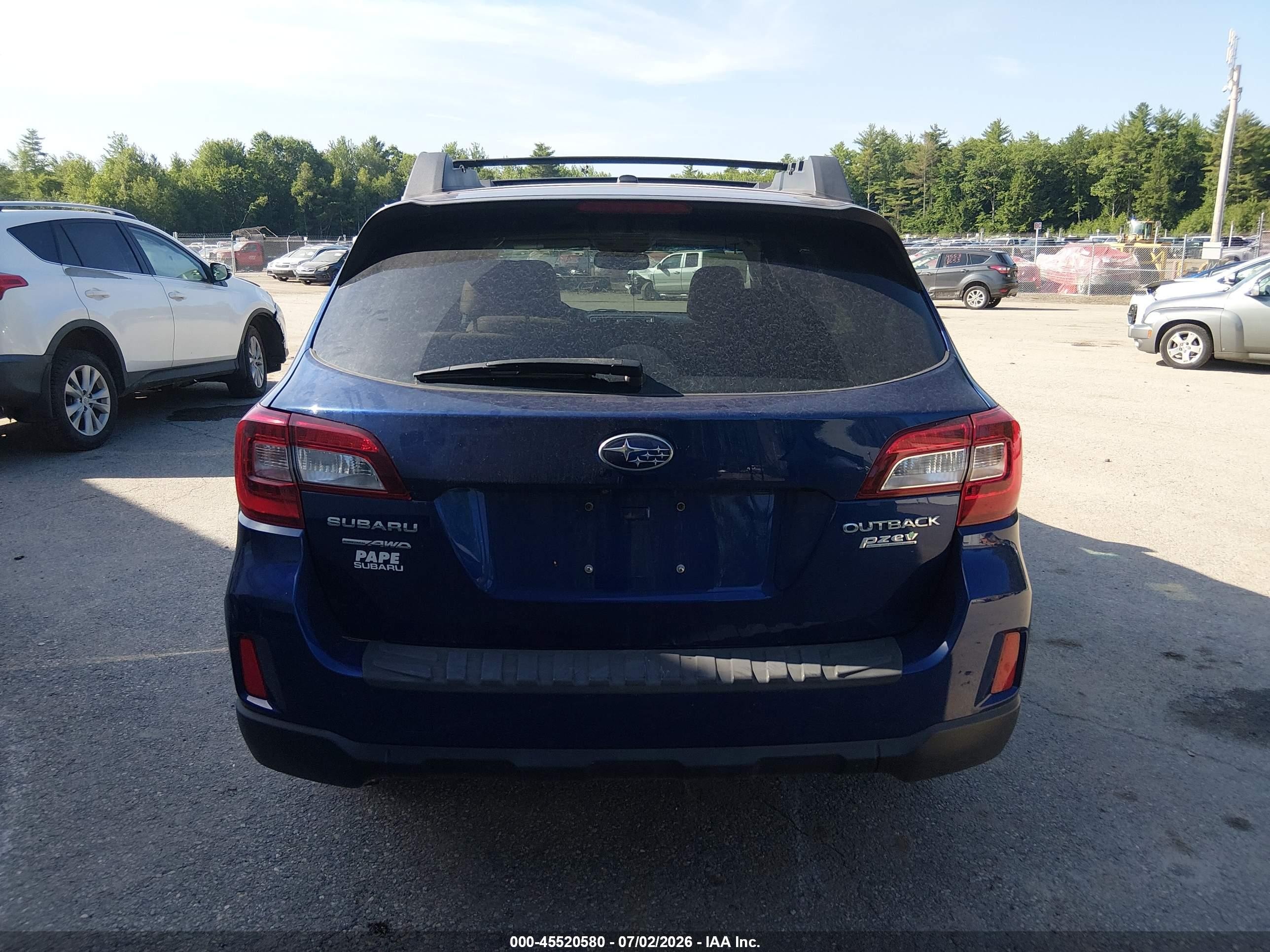 2015 Subaru Outback 2.5i Premium Blue vin: 4S4BSAEC9F3278720