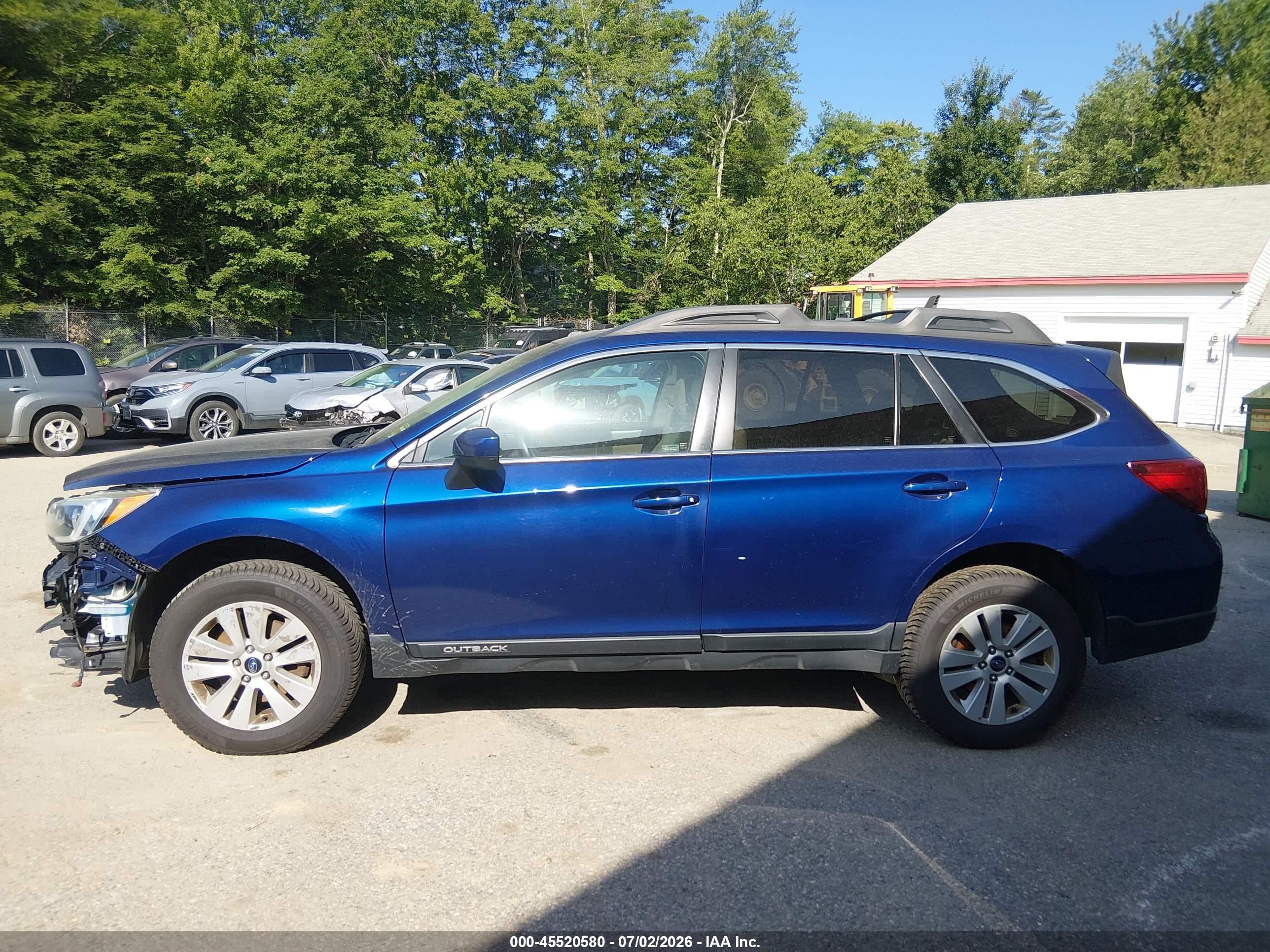 2015 Subaru Outback 2.5i Premium Blue vin: 4S4BSAEC9F3278720