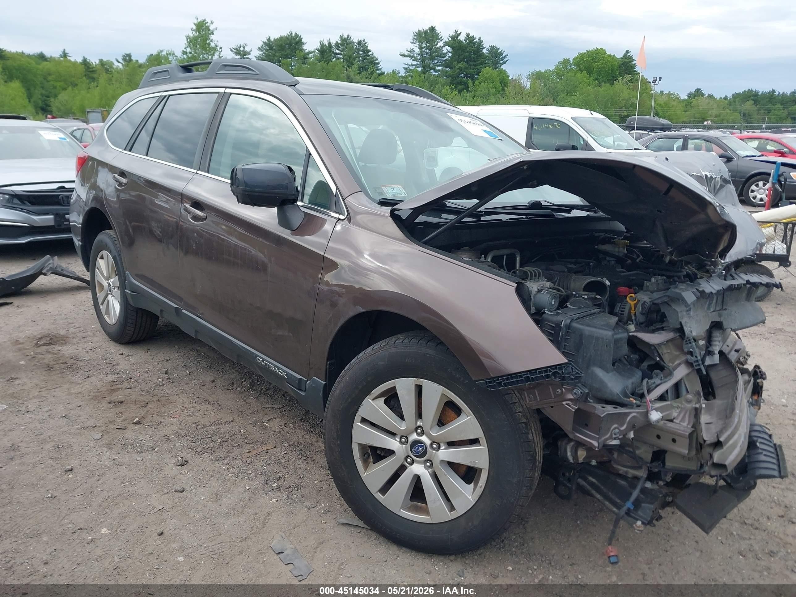 2019 Subaru Outback 2.5i Premium Brown vin: 4S4BSAFC2K3353170