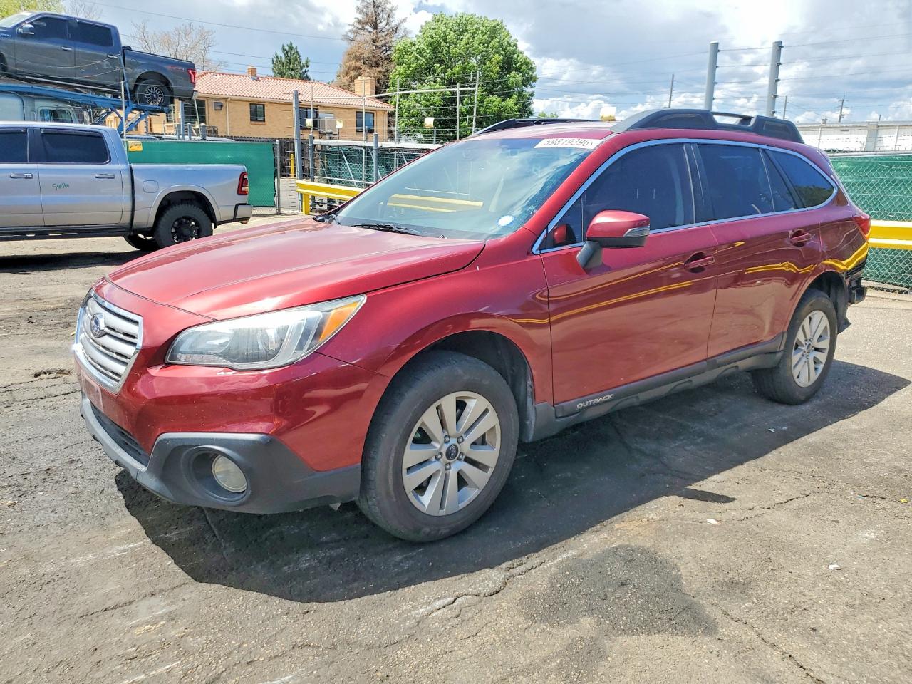 2015 Subaru Outback 2.5i Premium Maroon vin: 4S4BSAFC5F3307564