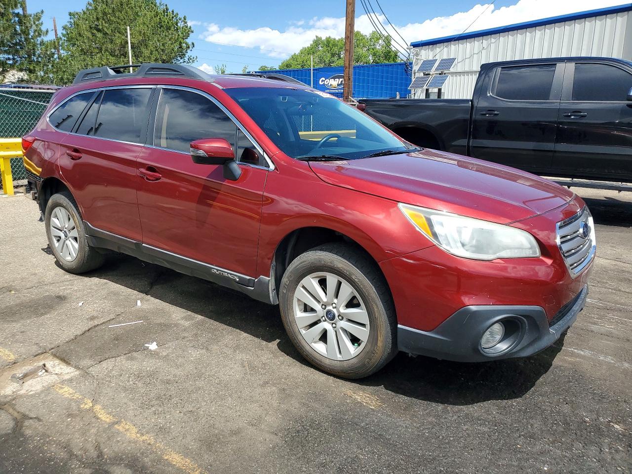 2015 Subaru Outback 2.5i Premium Maroon vin: 4S4BSAFC5F3307564