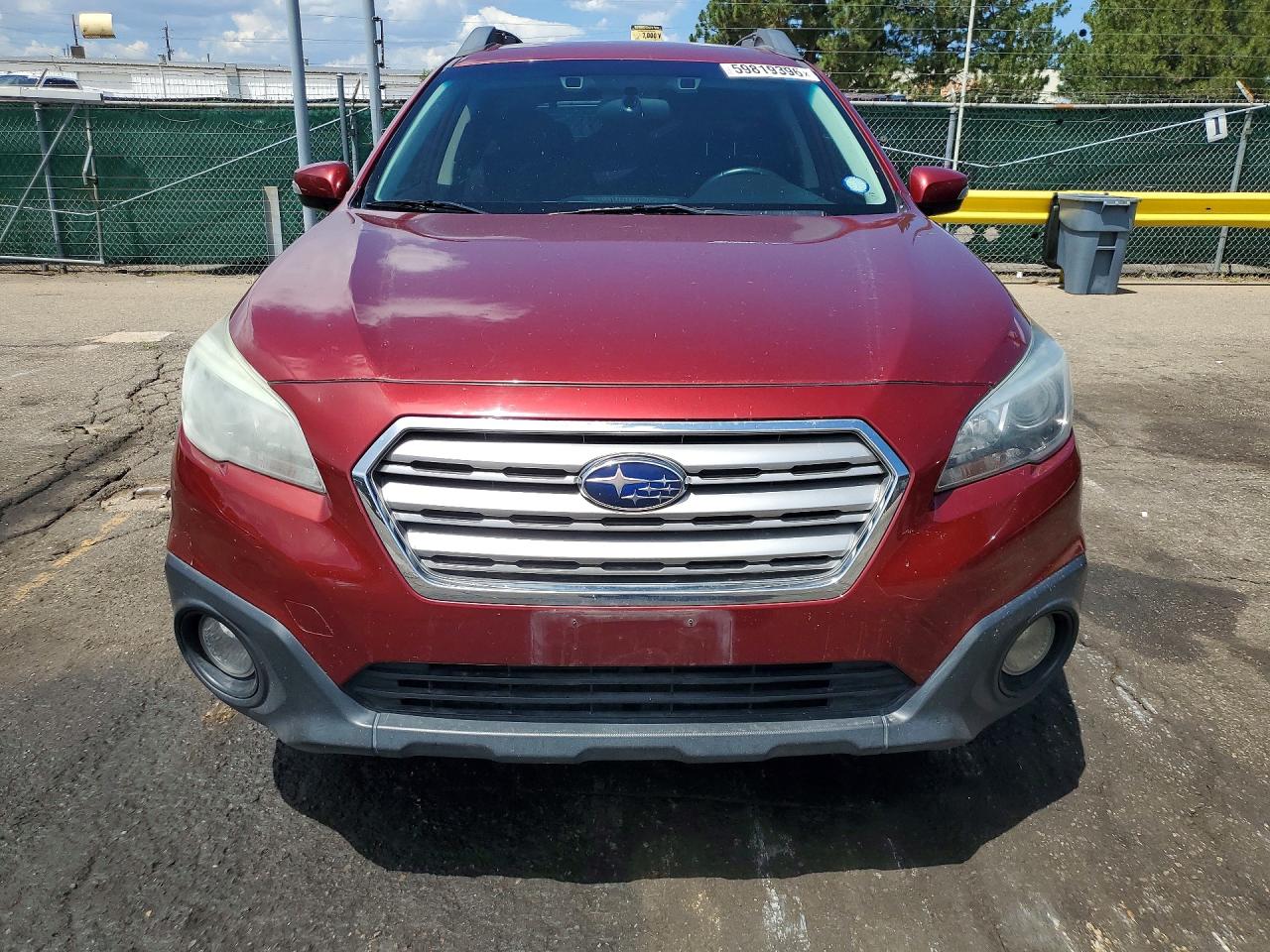 2015 Subaru Outback 2.5i Premium Maroon vin: 4S4BSAFC5F3307564