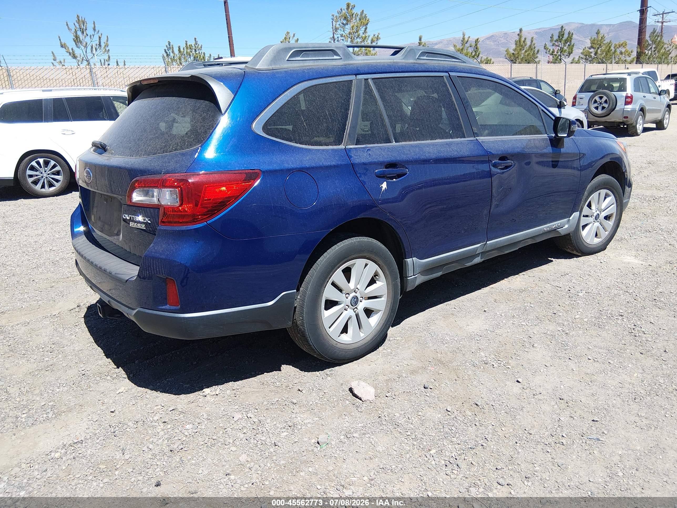 2015 Subaru Outback 2.5i Premium Синий vin: 4S4BSAFC6F3293836