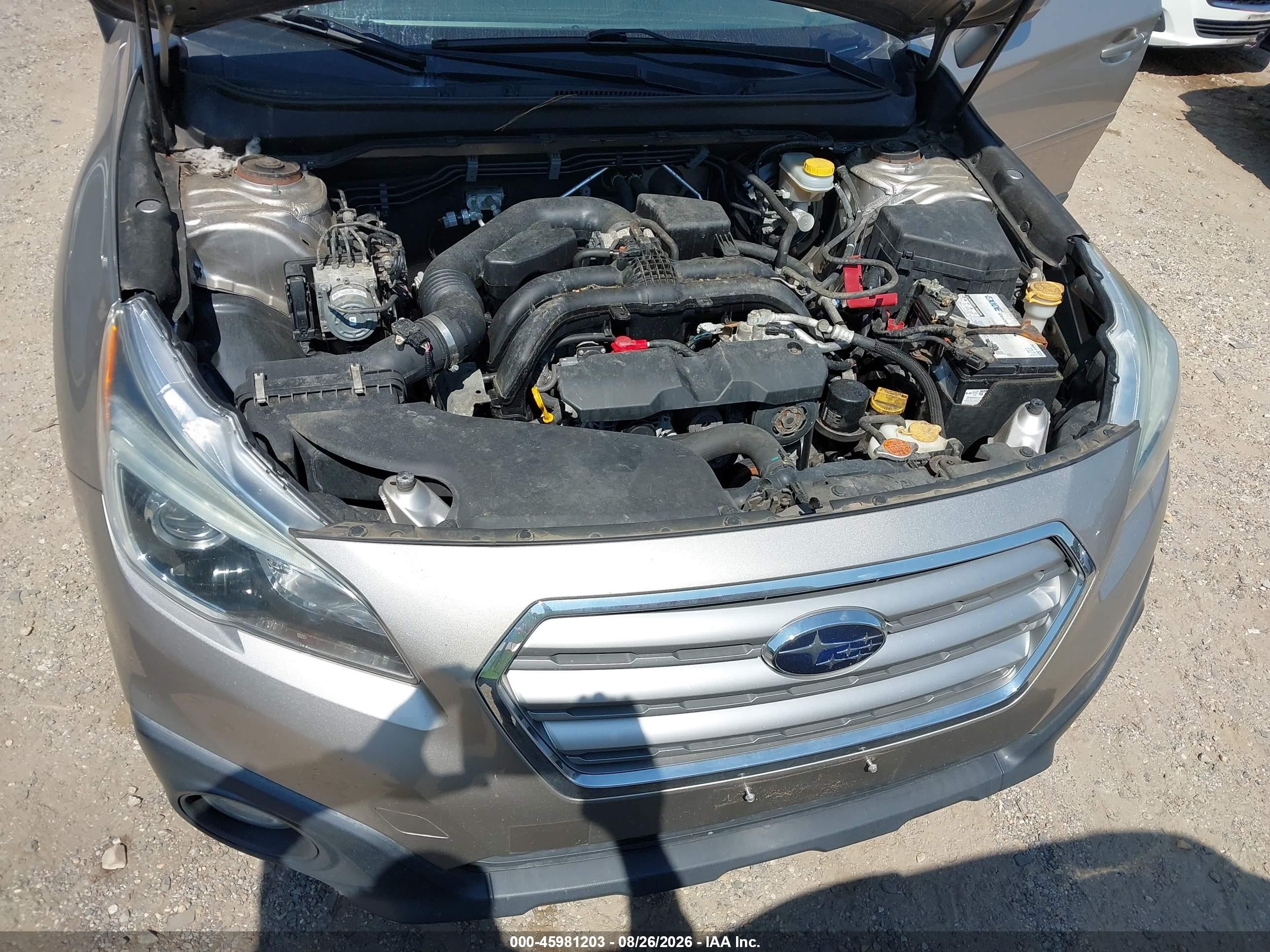 2015 Subaru Outback 2.5i Premium Silver vin: 4S4BSAFC8F3311897