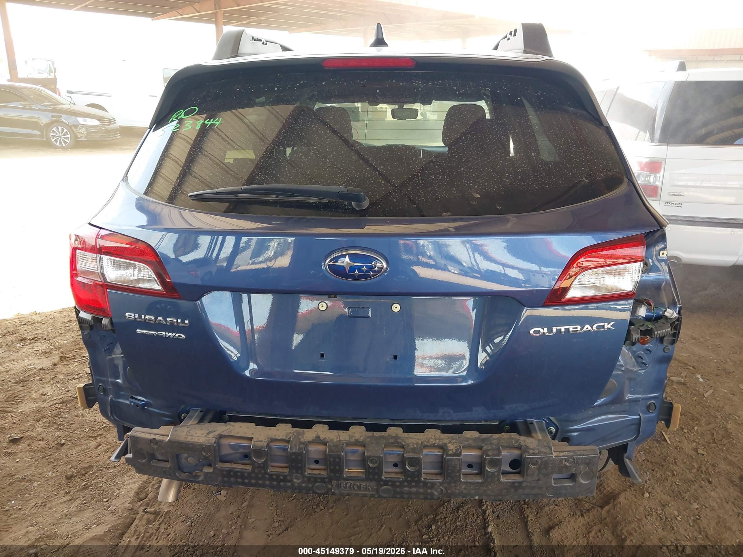2019 Subaru Outback 2.5i Premium Blue vin: 4S4BSAFC9K3248383