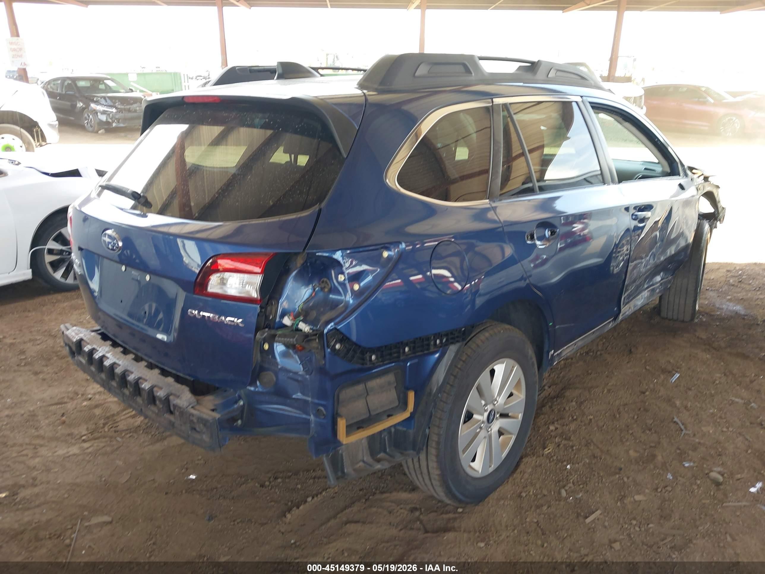 2019 Subaru Outback 2.5i Premium Blue vin: 4S4BSAFC9K3248383