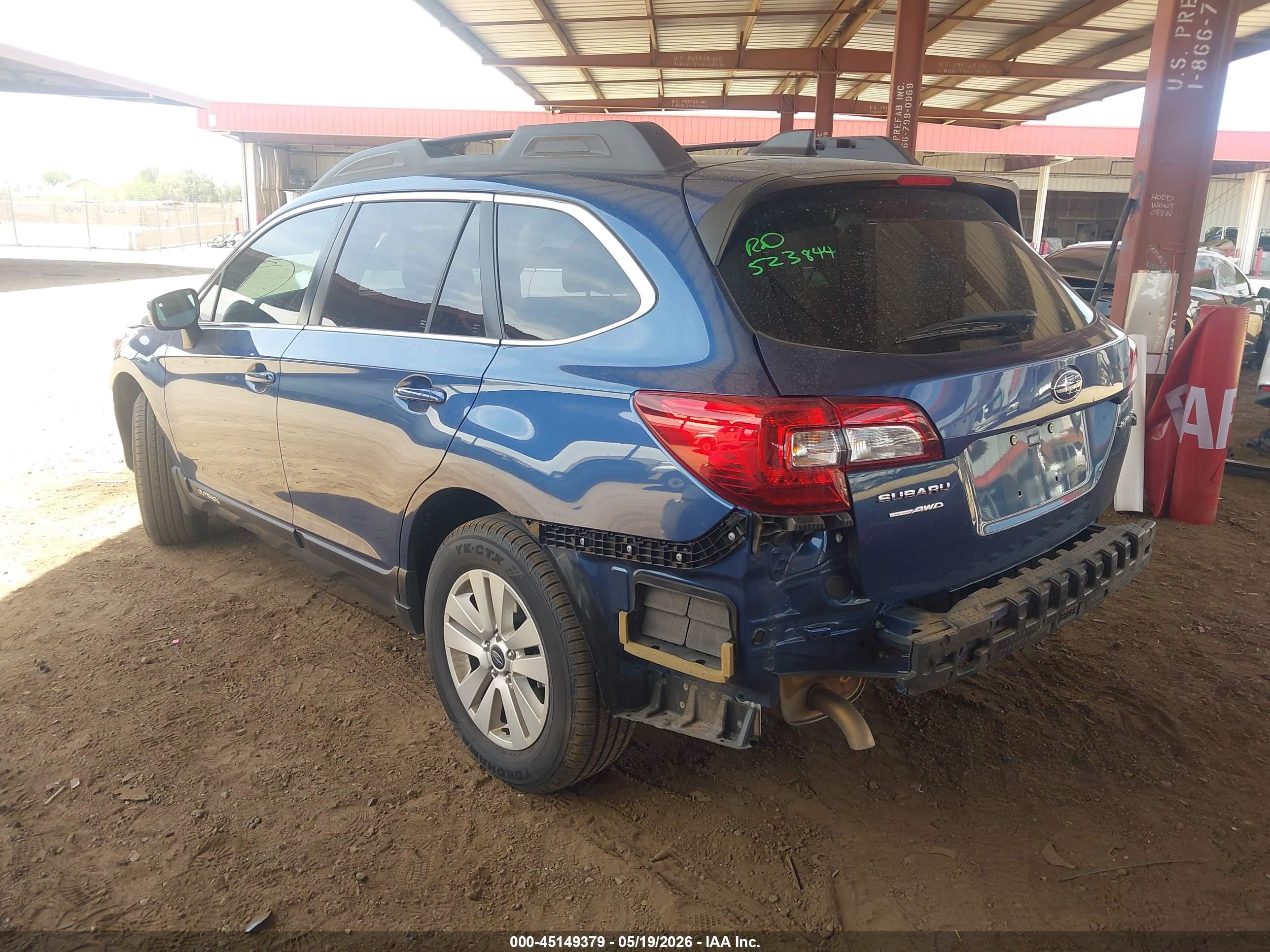 2019 Subaru Outback 2.5i Premium Blue vin: 4S4BSAFC9K3248383
