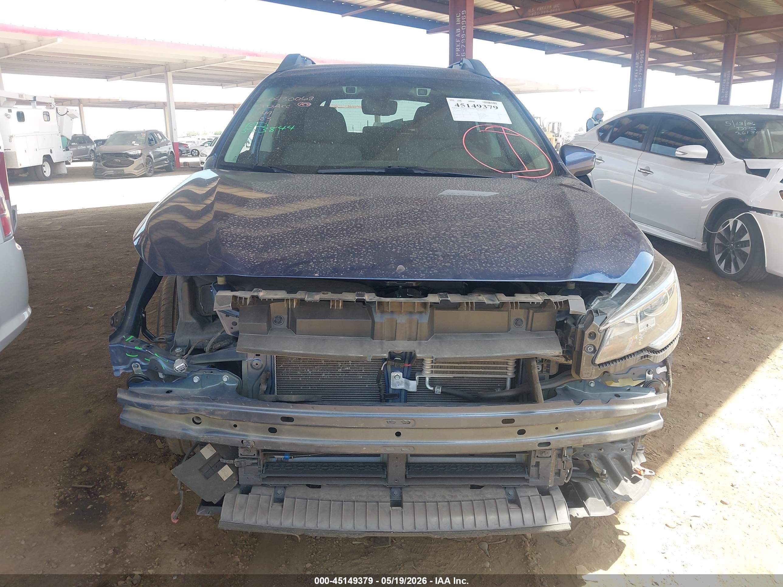 2019 Subaru Outback 2.5i Premium Blue vin: 4S4BSAFC9K3248383