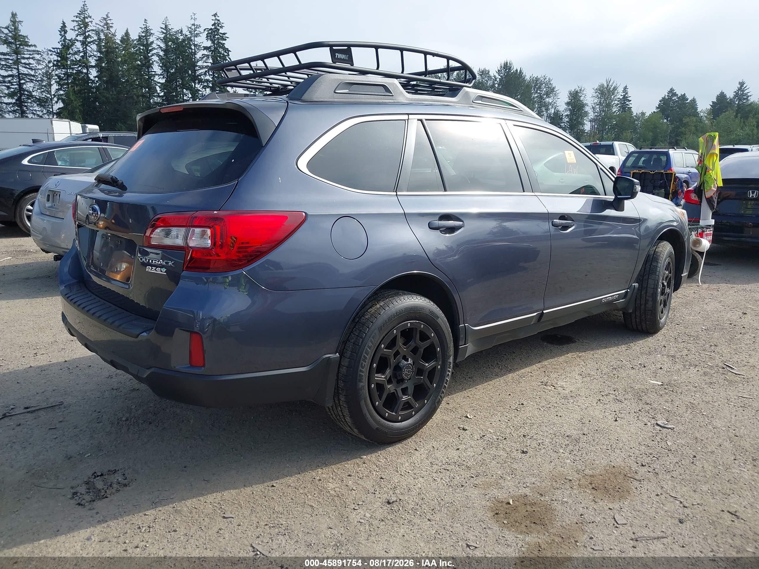 2015 Subaru Outback 2.5i Premium Blue vin: 4S4BSAHC6F3320675