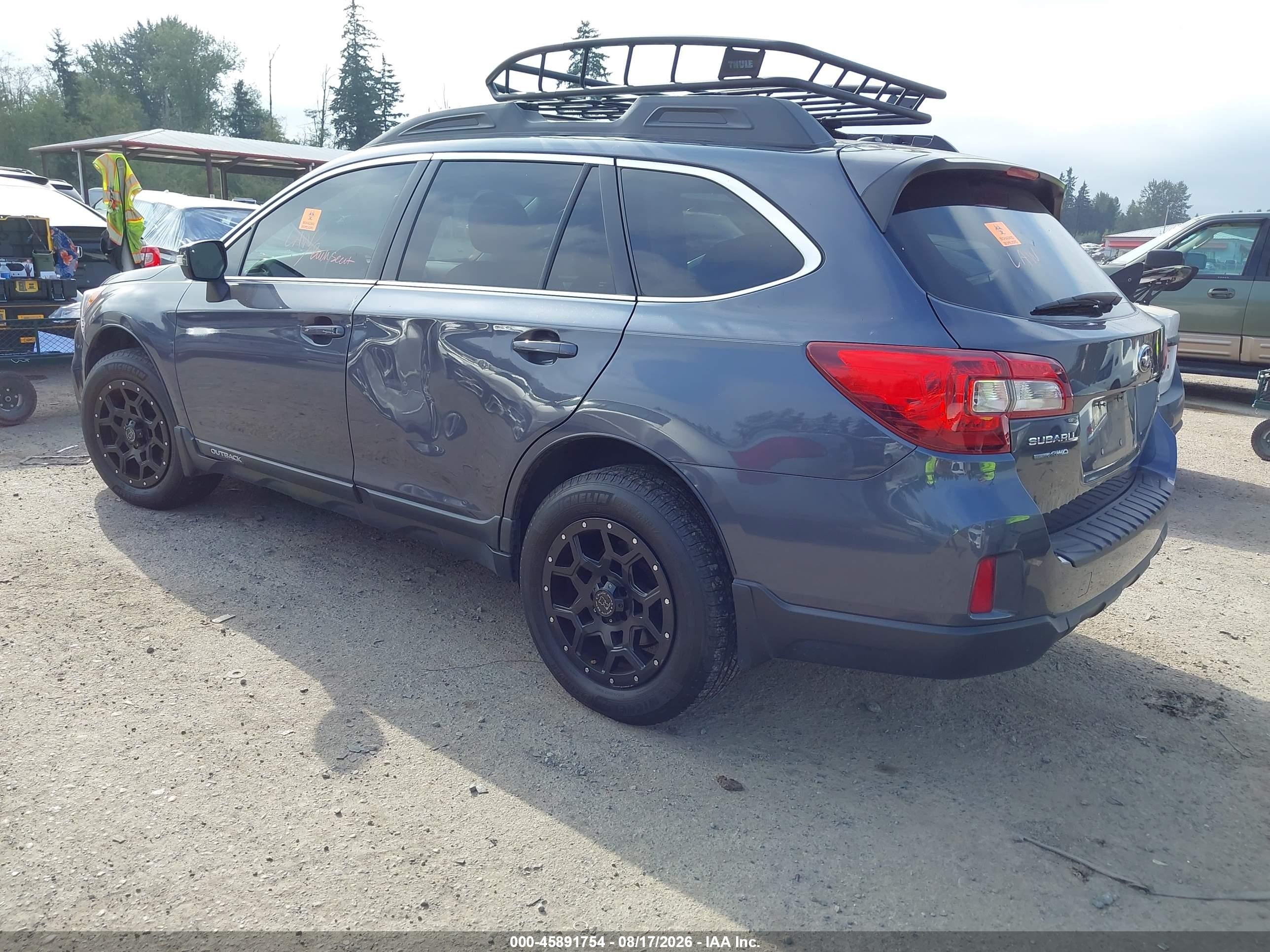 2015 Subaru Outback 2.5i Premium Blue vin: 4S4BSAHC6F3320675