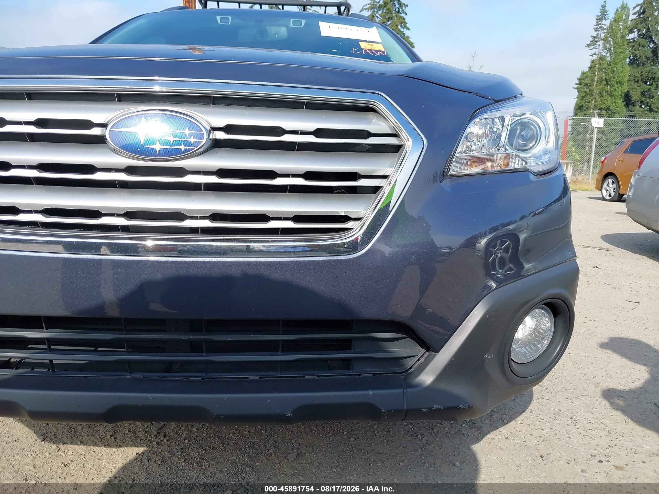 2015 Subaru Outback 2.5i Premium Blue vin: 4S4BSAHC6F3320675