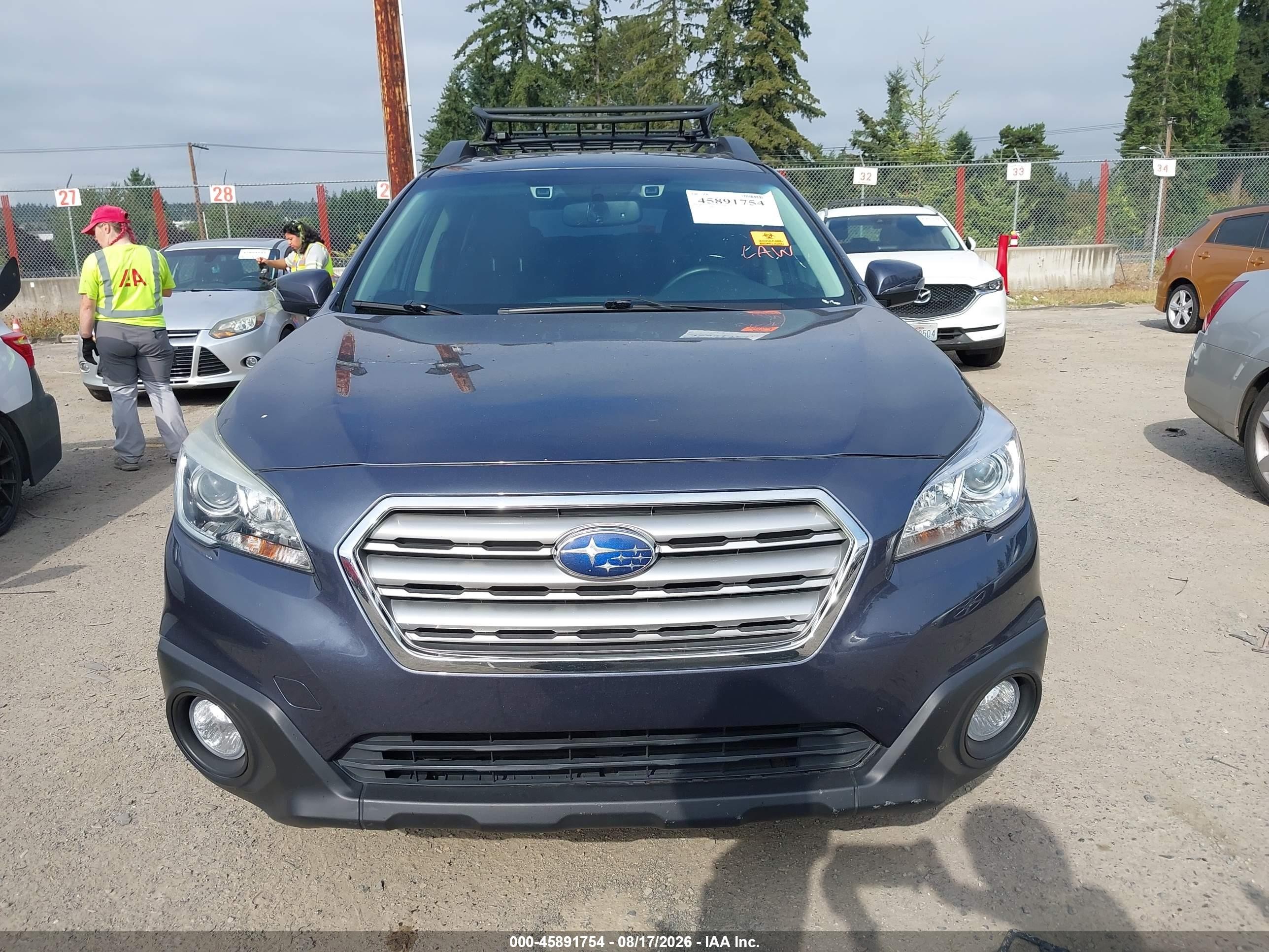 2015 Subaru Outback 2.5i Premium Blue vin: 4S4BSAHC6F3320675
