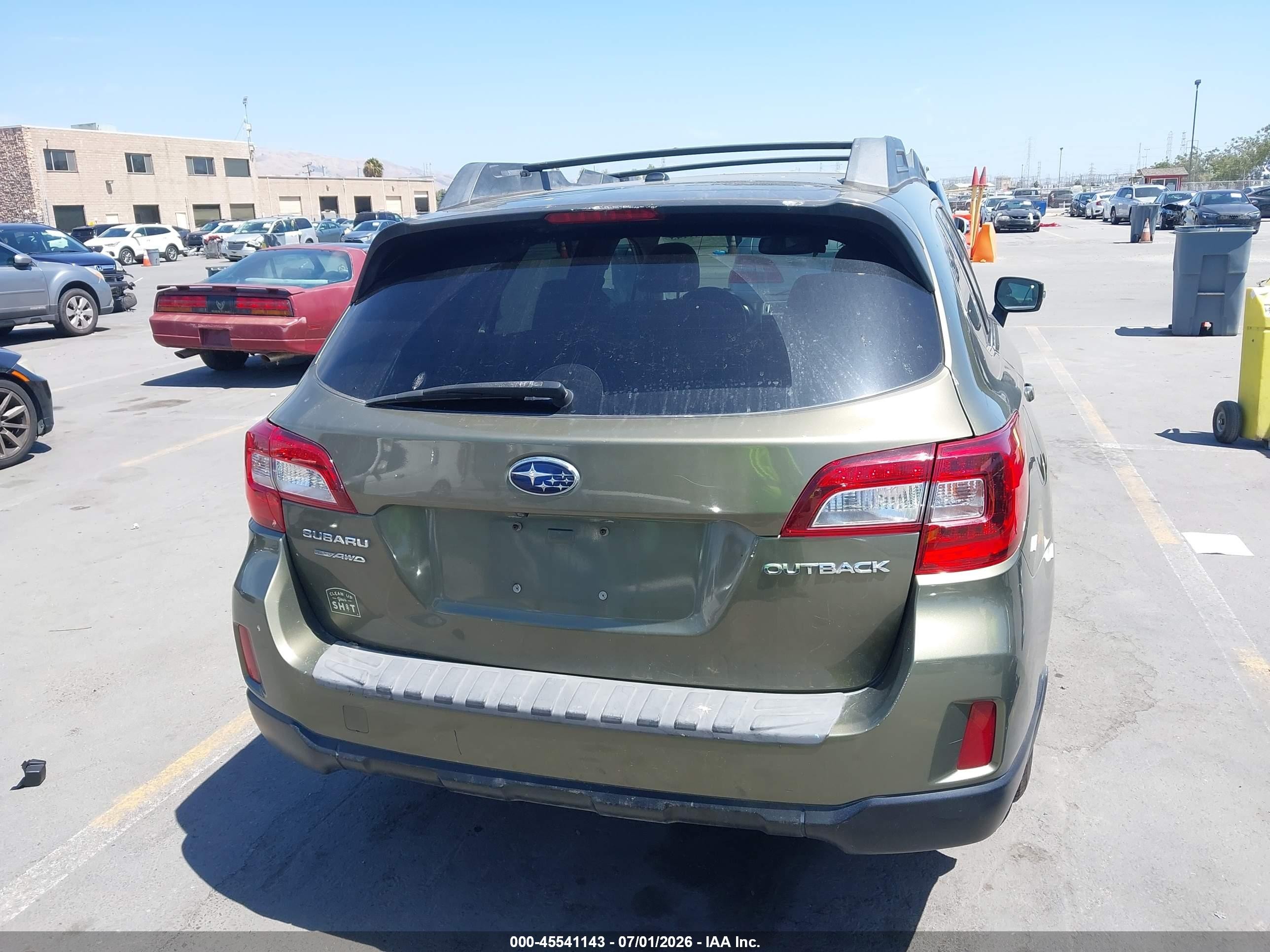 2015 Subaru Outback 2.5i Premium Green vin: 4S4BSAHC9F3276784
