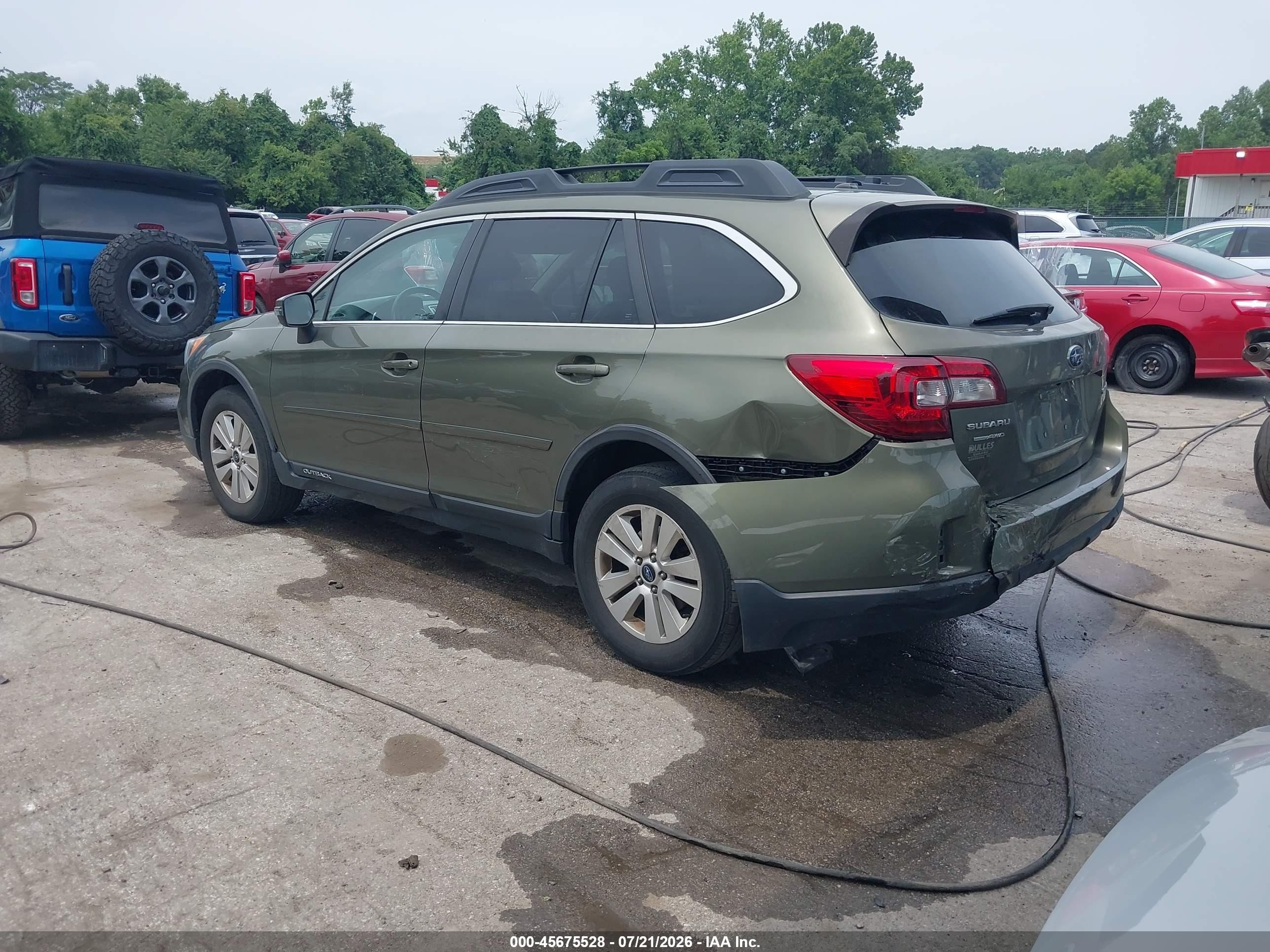 2015 Subaru Outback 2.5i Premium Green vin: 4S4BSAHC9F3288868
